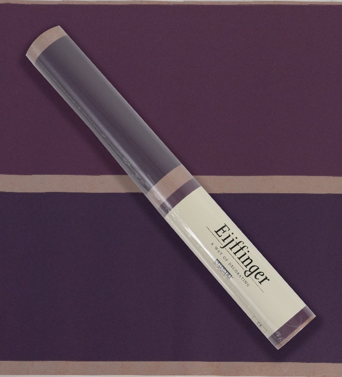 Gracia Plum and Cream Striped Wallpaper 301244