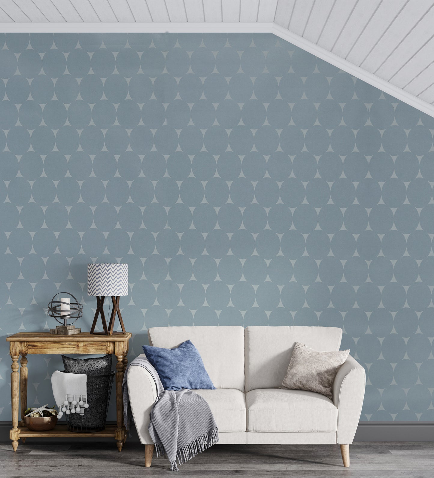 Gracia Sly Blue Oval Mod Wallpaper 301254