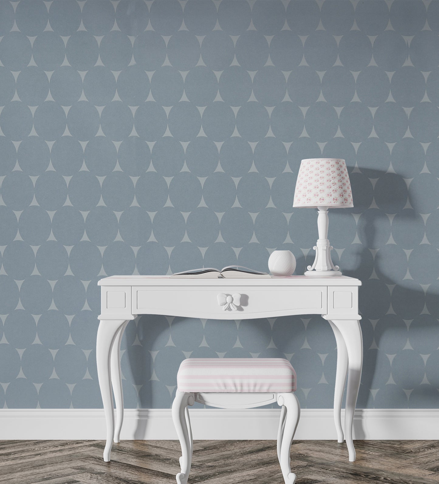 Gracia Sly Blue Oval Mod Wallpaper 301254
