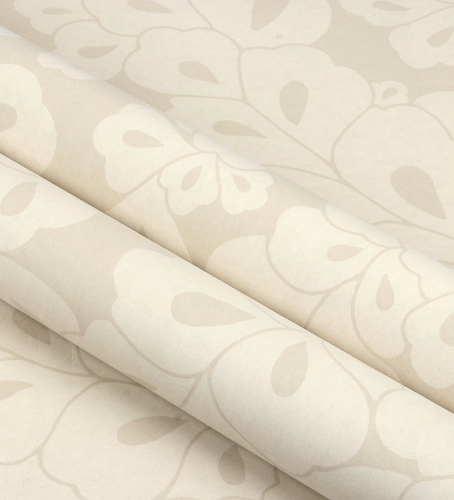 Belle de jour Beige & Off White Leaf Design Floral Wallpaper 301431