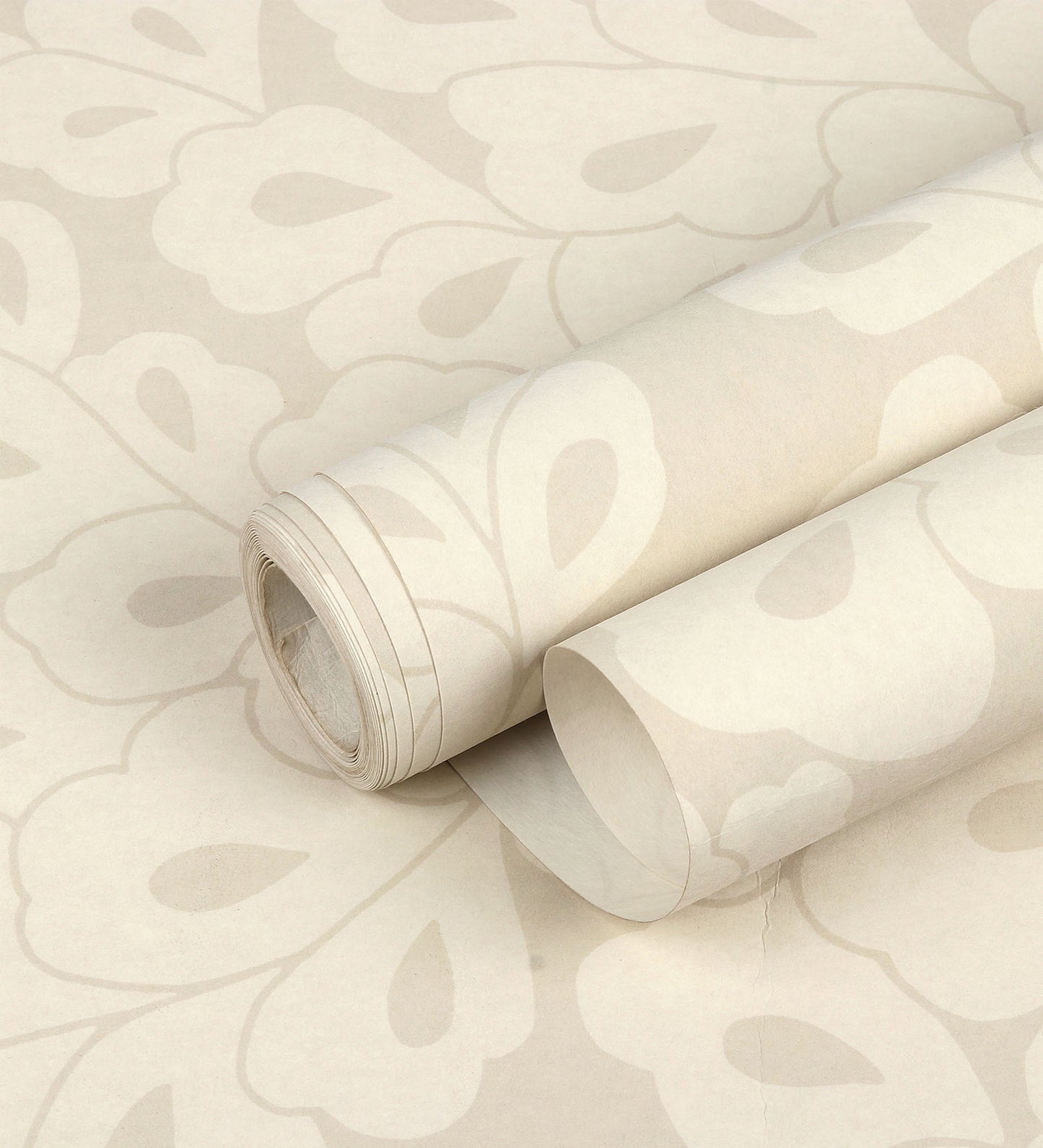 Belle de jour Beige & Off White Leaf Design Floral Wallpaper 301431