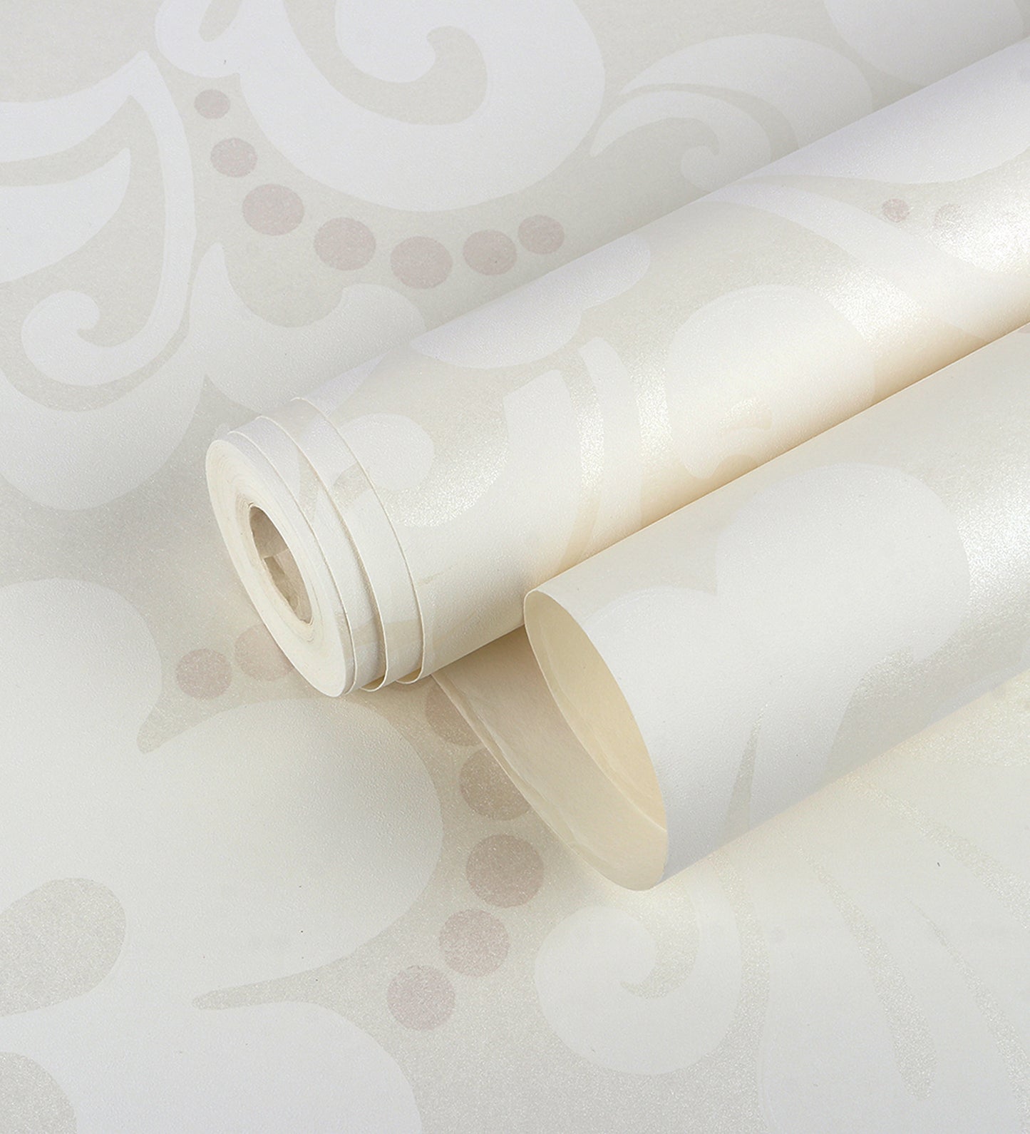 Zircon Off White Pearly Floral Wallpaper 317020