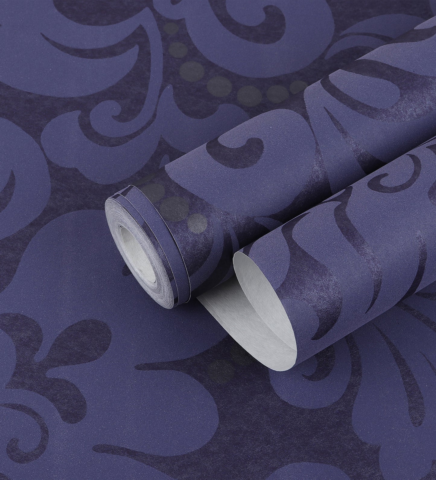 Zircon Grape Purple Pearly Floral Wallpaper 317024
