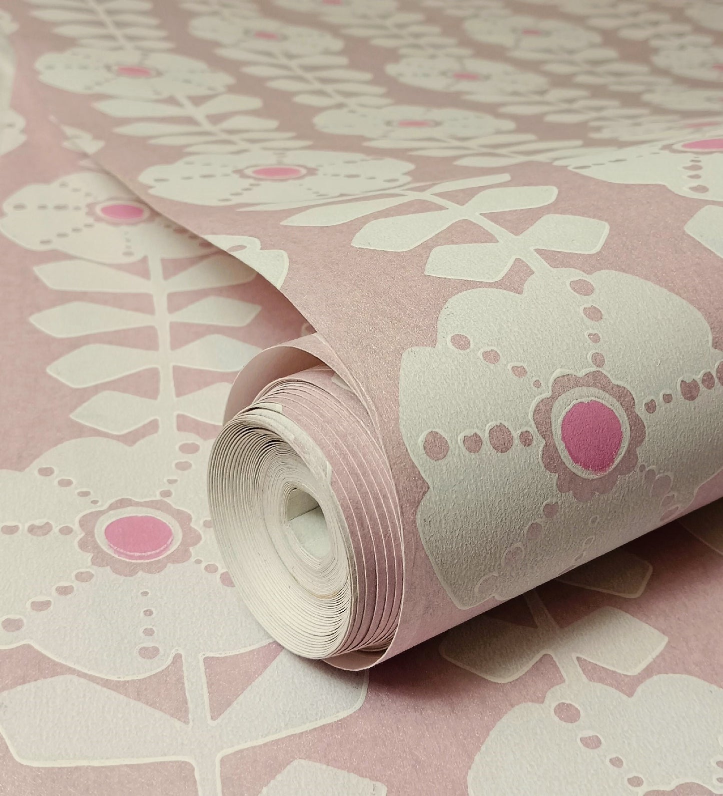 Flamenco Pink Floral Design Wallpaper 320712