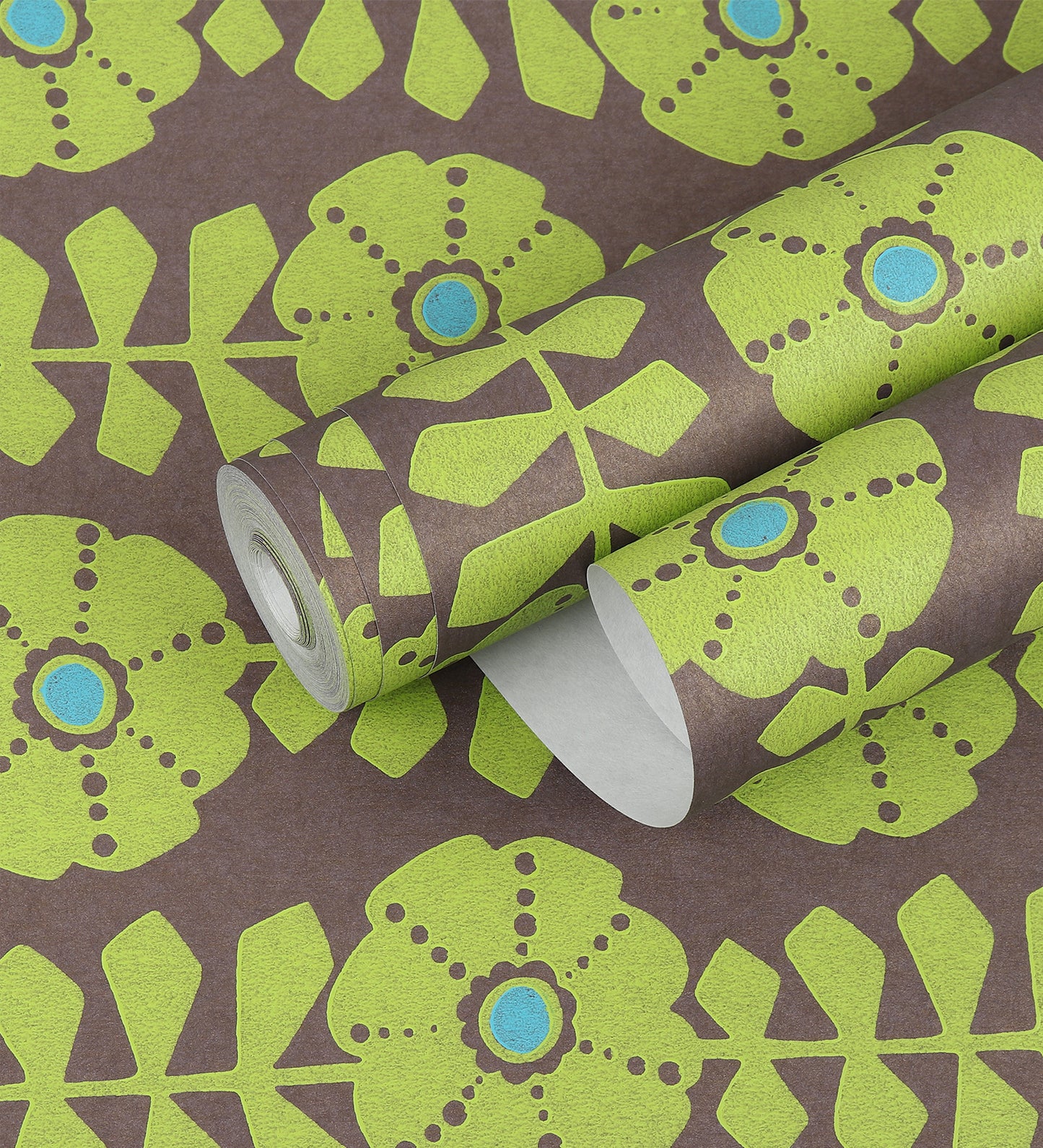 Flamenco Green Floral Design Wallpaper 320713