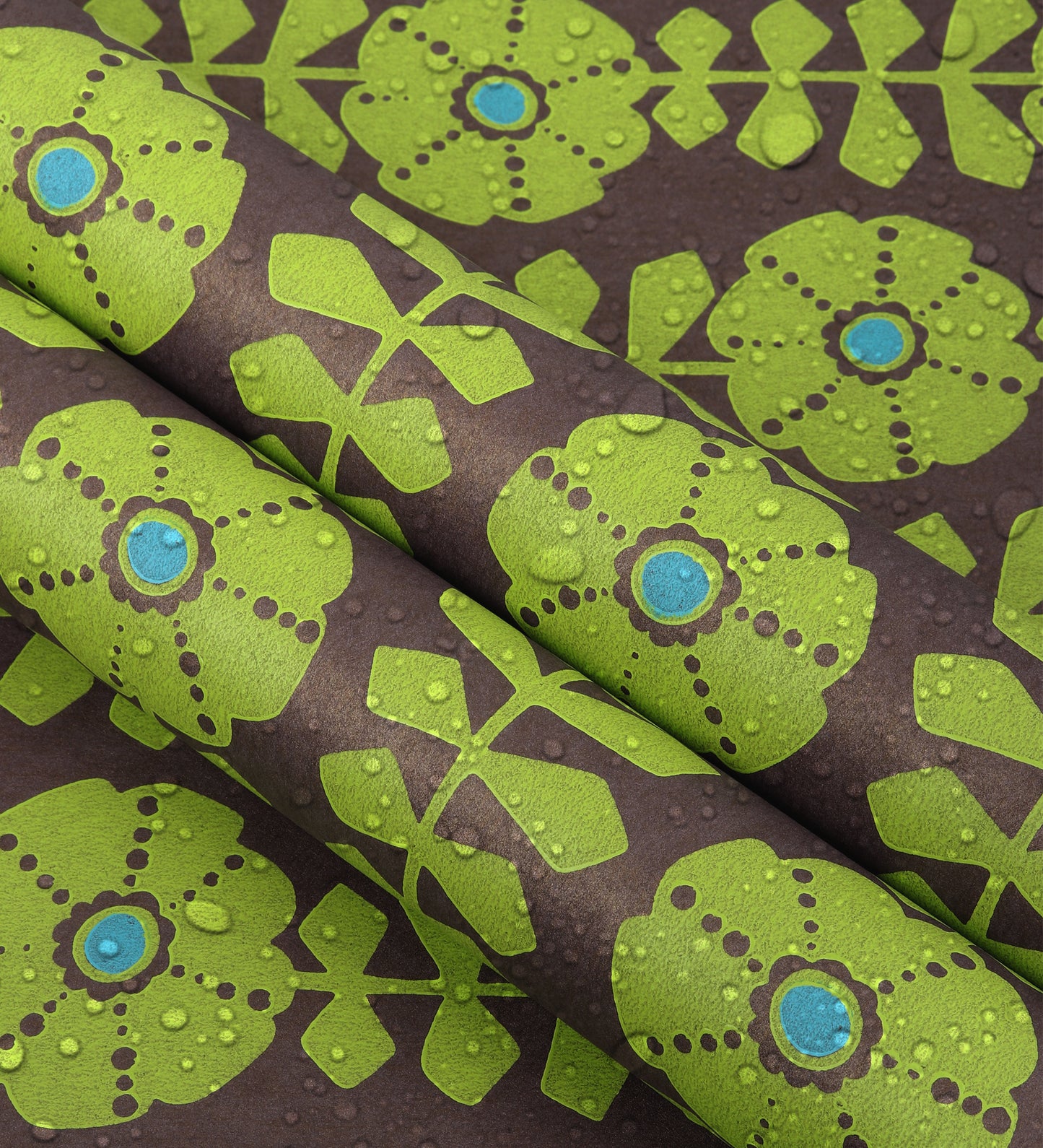Flamenco Green Floral Design Wallpaper 320713