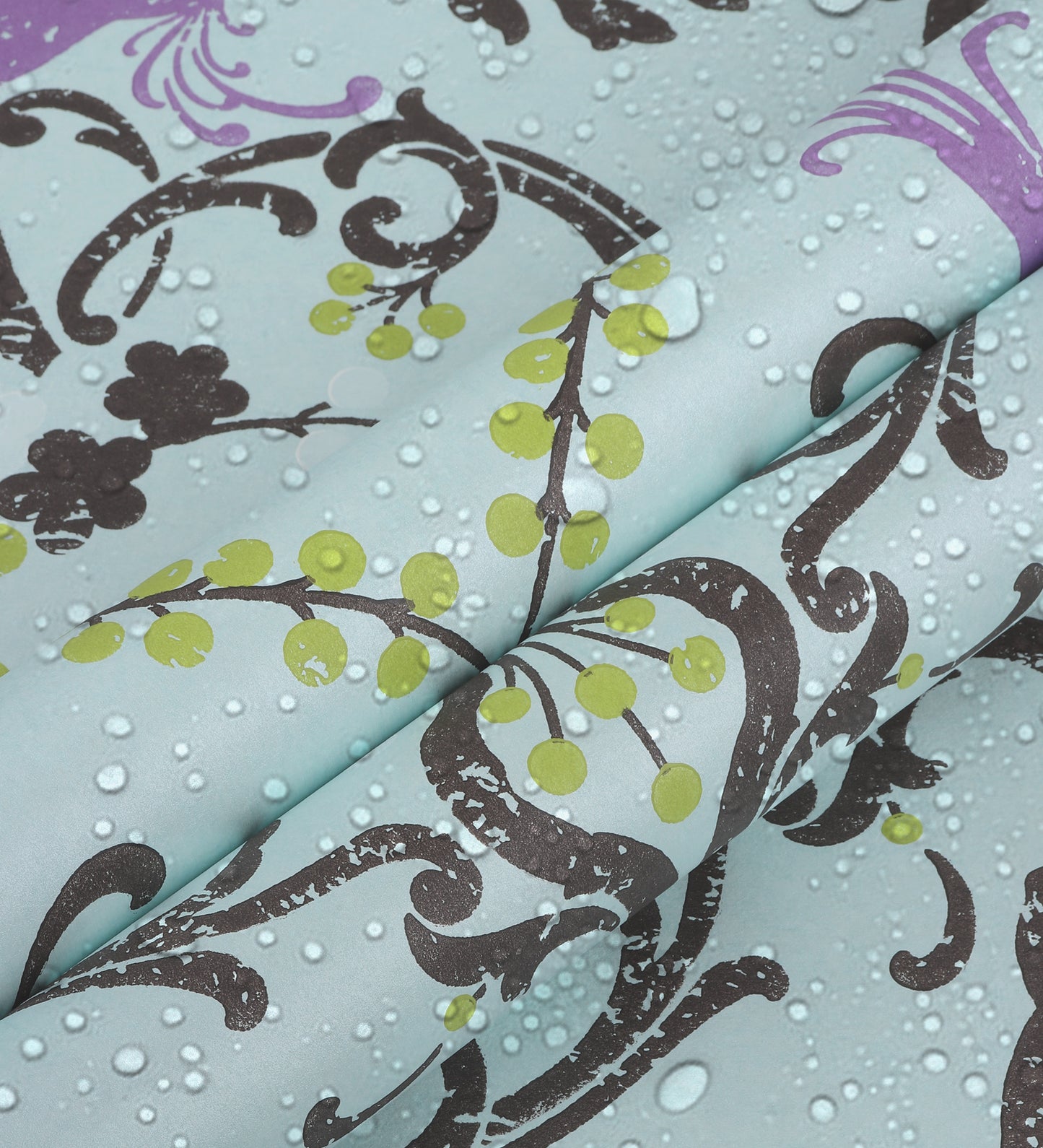 Flamenco Sky Blue Floral Design Wallpaper 320721