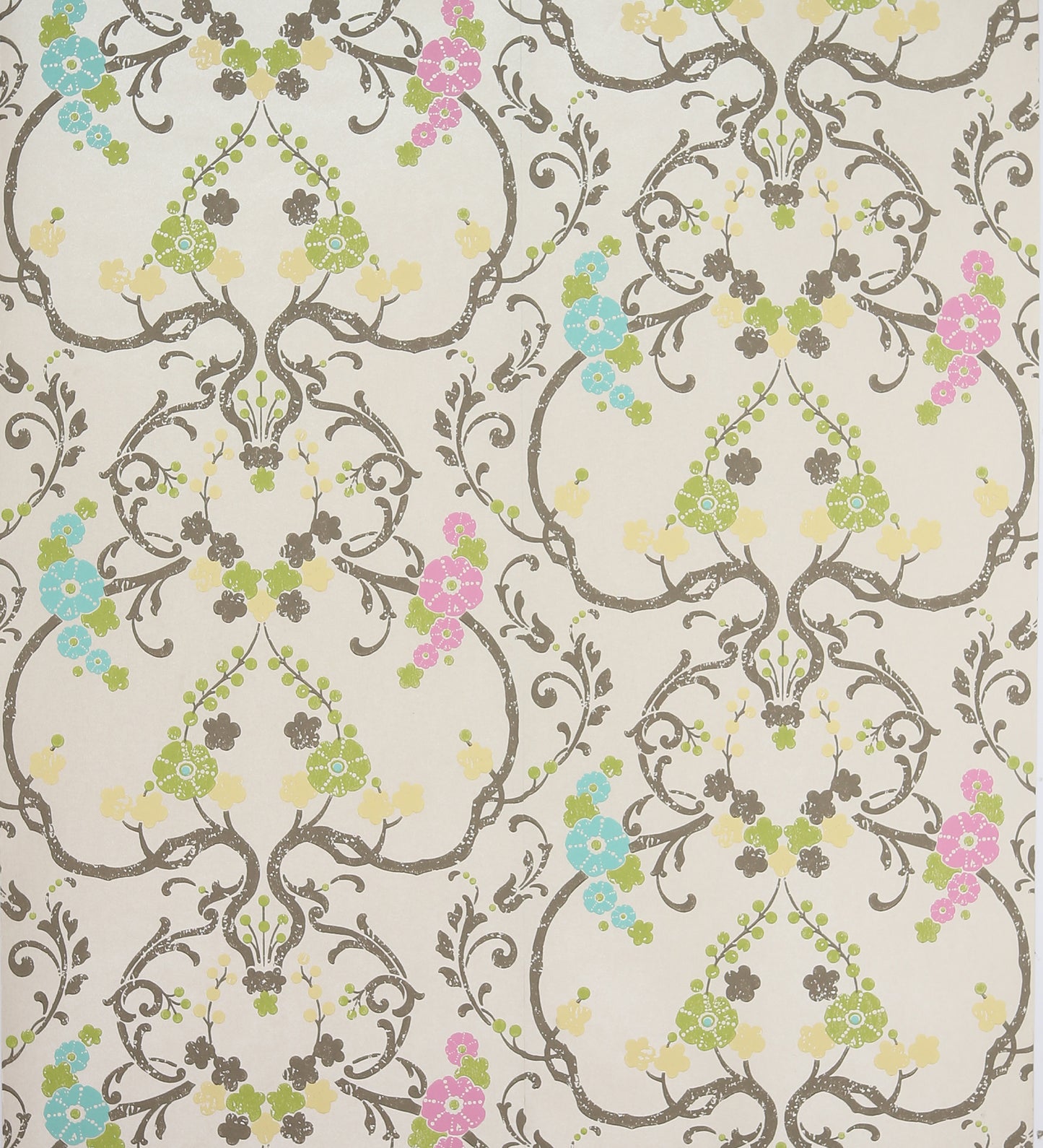 Flamenco Beige Floral Design Wallpaper 320725