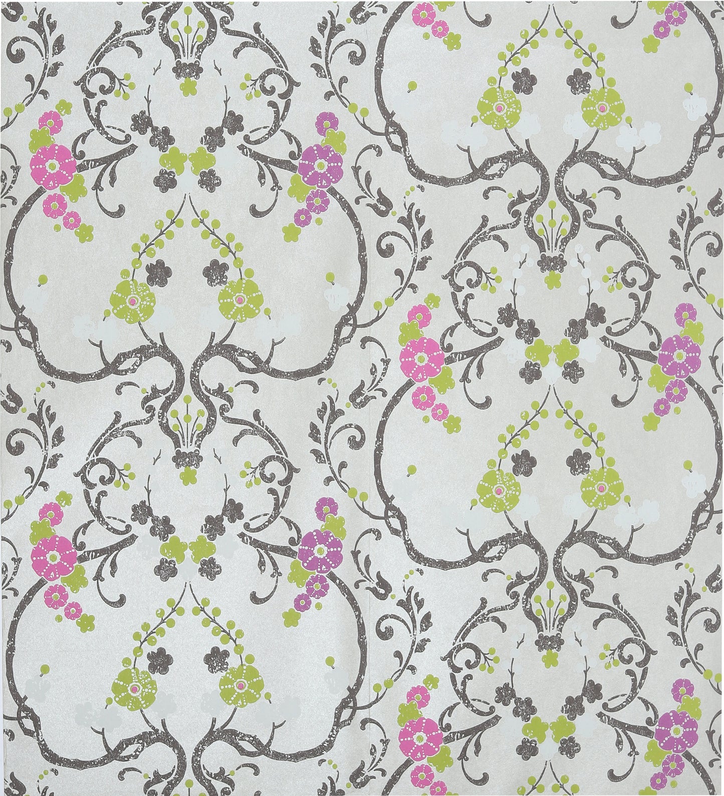 Flamenco Faded Orange Floral Design Wallpaper 320727