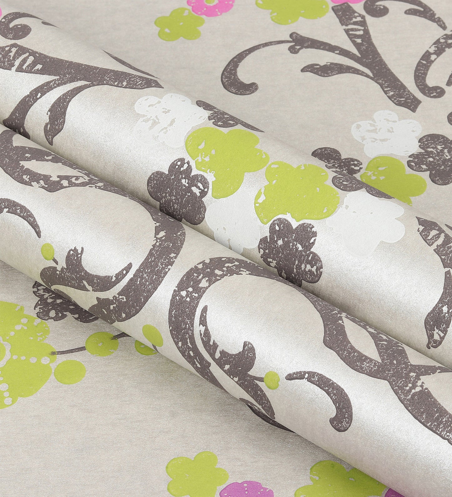Flamenco Faded Orange Floral Design Wallpaper 320727