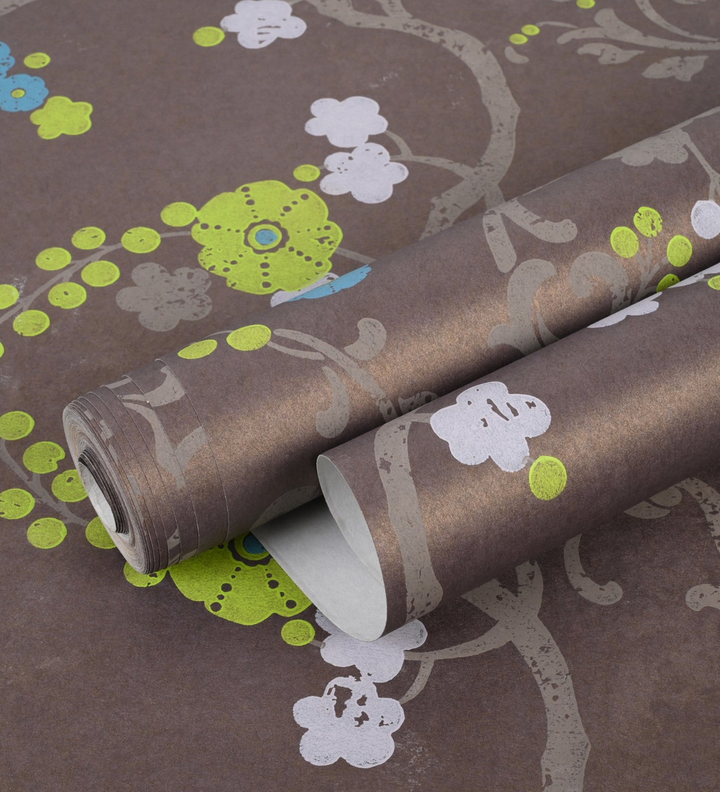 Flamenco Brown Floral Design Wallpaper 320728