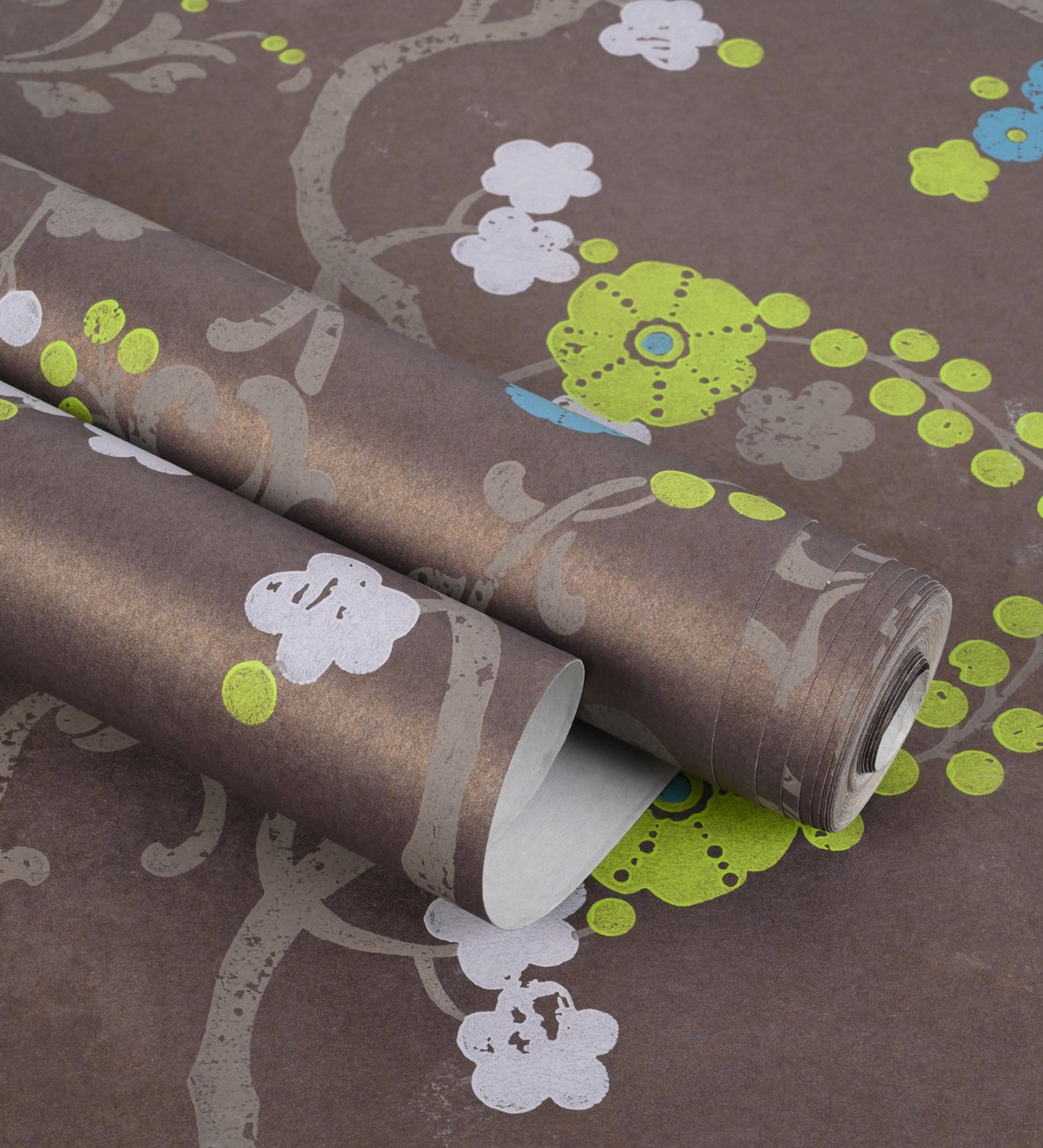 Flamenco Brown Floral Design Wallpaper 320728