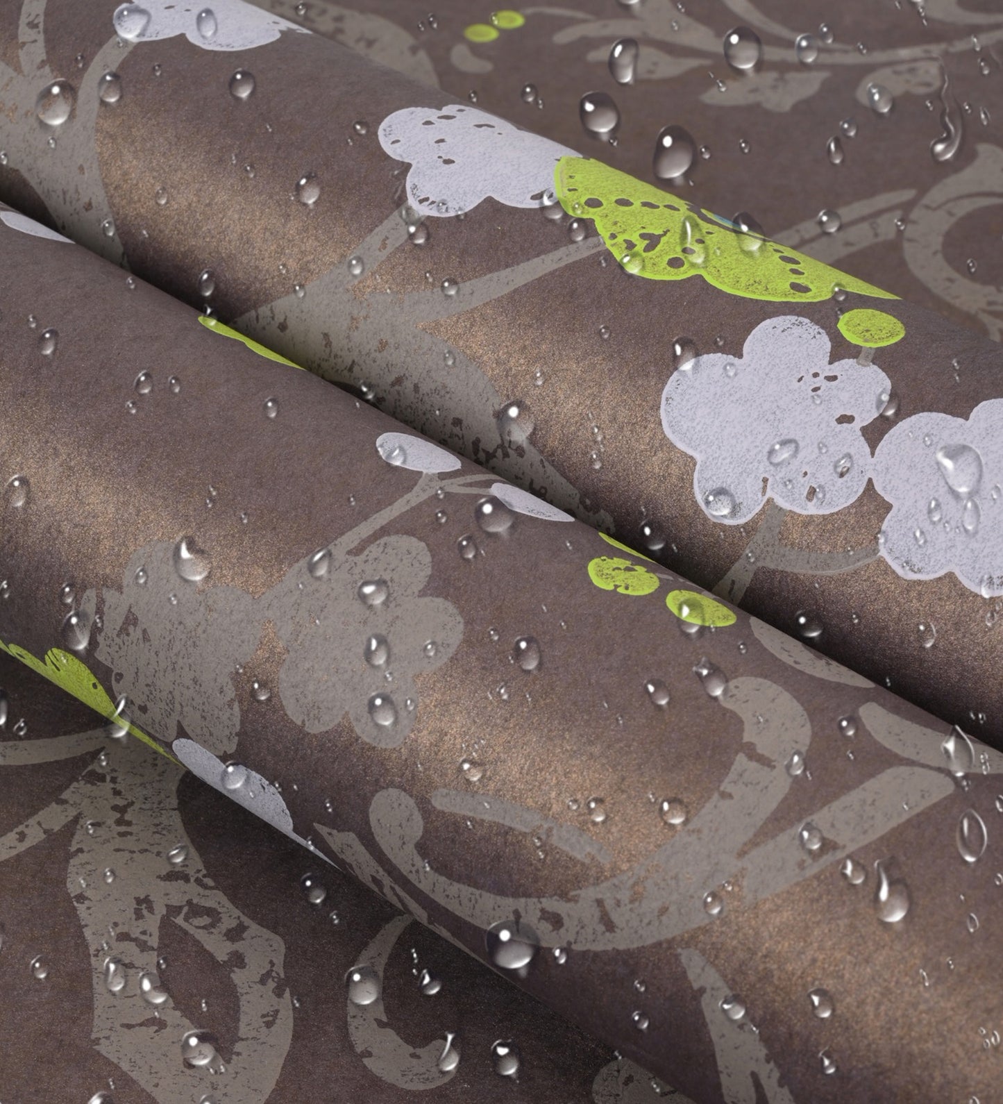 Flamenco Brown Floral Design Wallpaper 320728