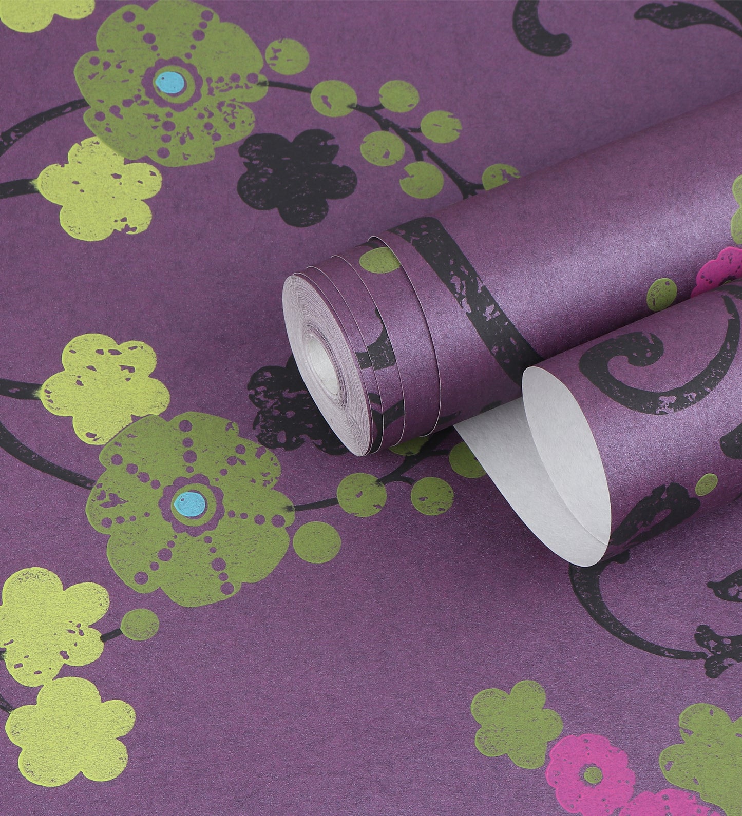 Flamenco Purple Floral Design Wallpaper 320729