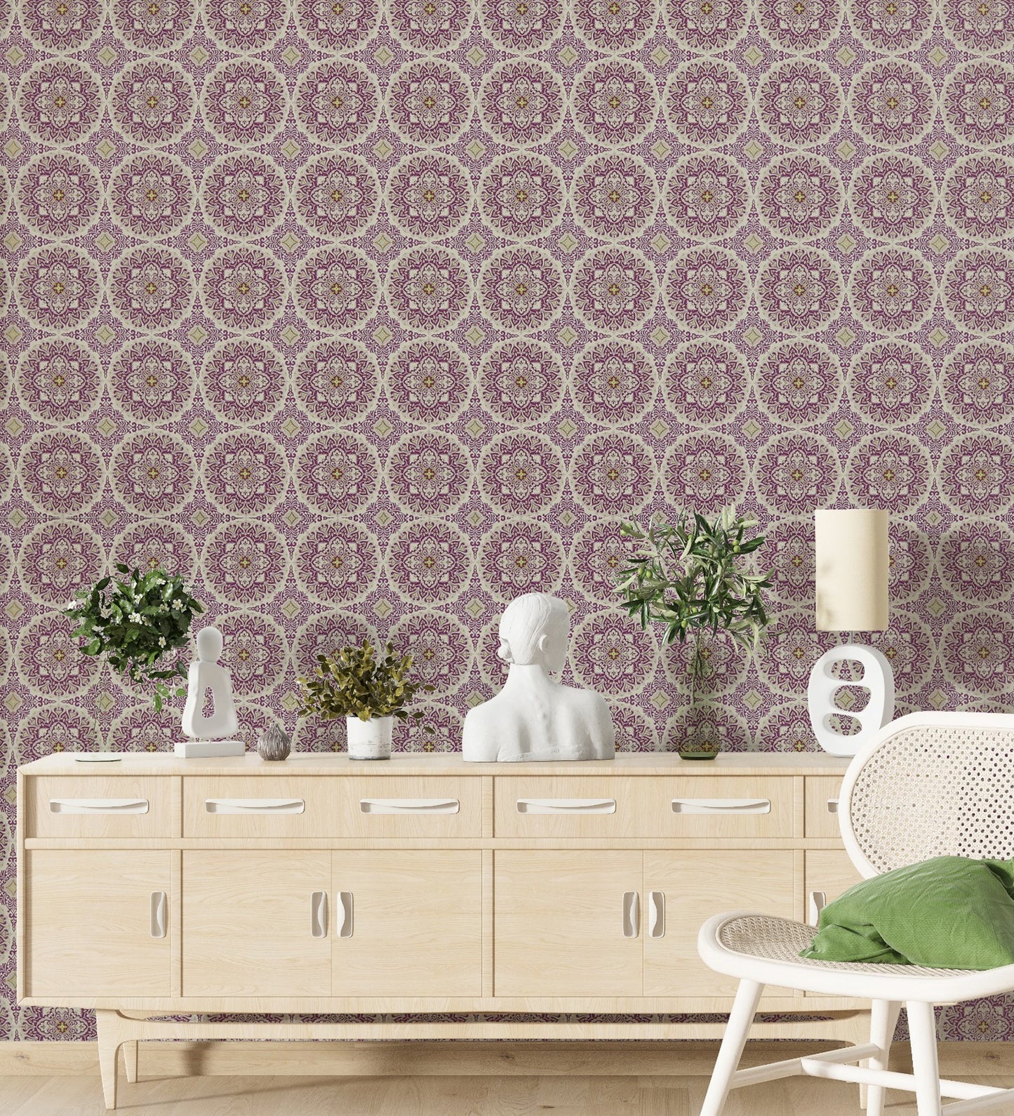 Flamenco Violet Circular Design Wallpaper 320732