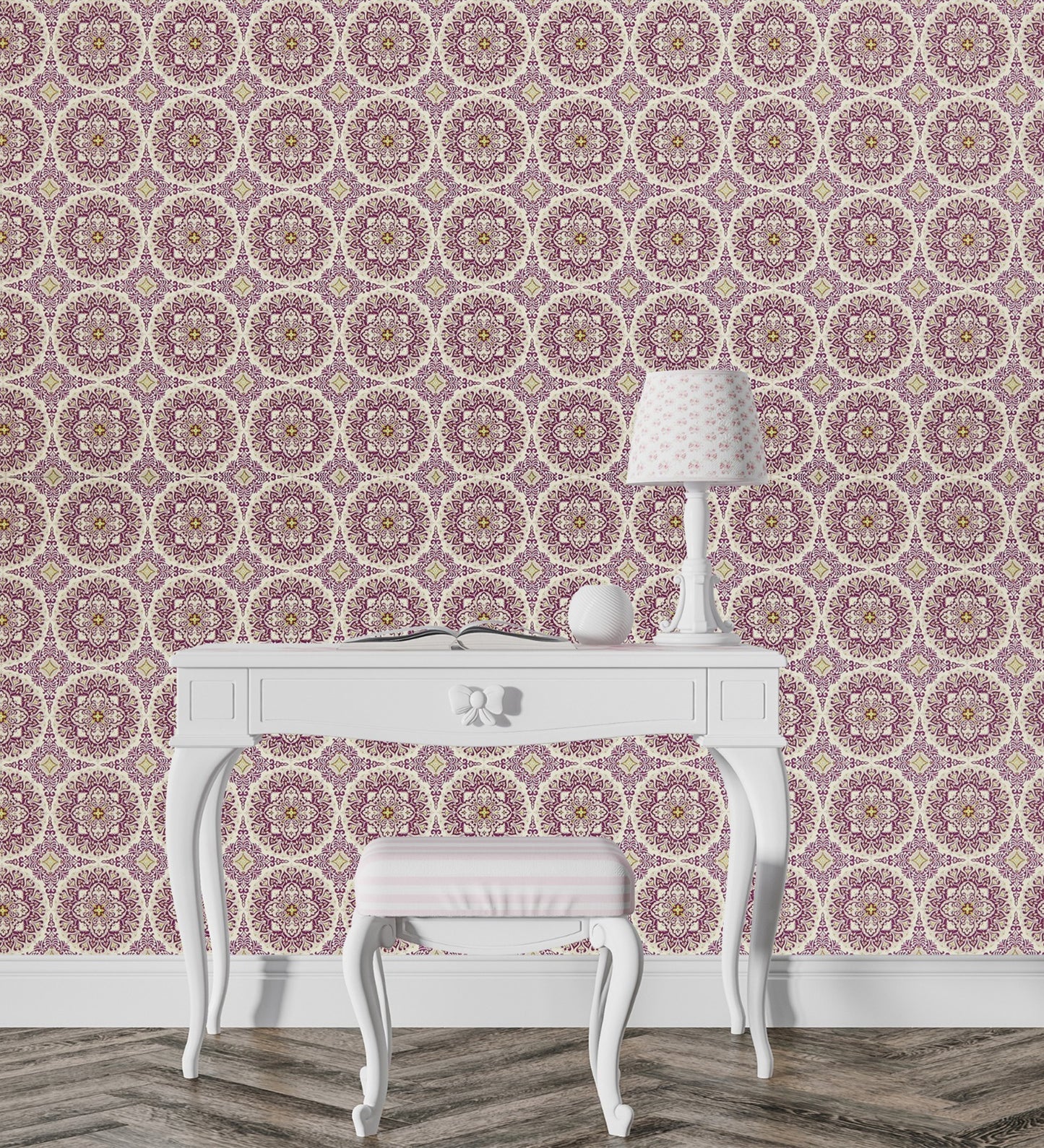 Flamenco Violet Circular Design Wallpaper 320732
