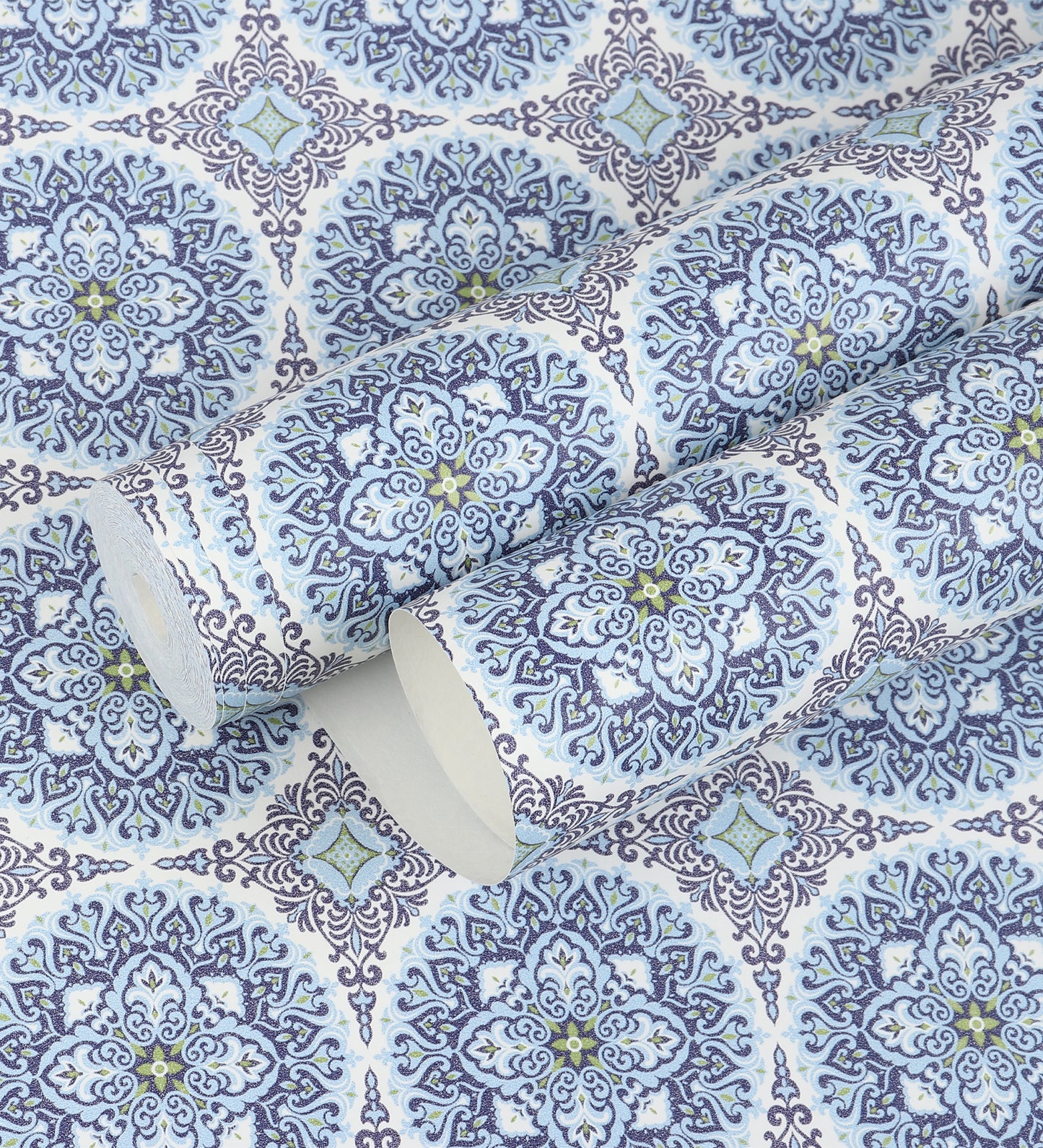 Flamenco Blue Circular Design Wallpaper 320735