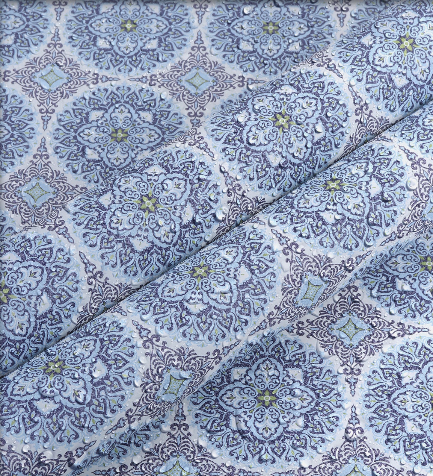 Flamenco Blue Circular Design Wallpaper 320735