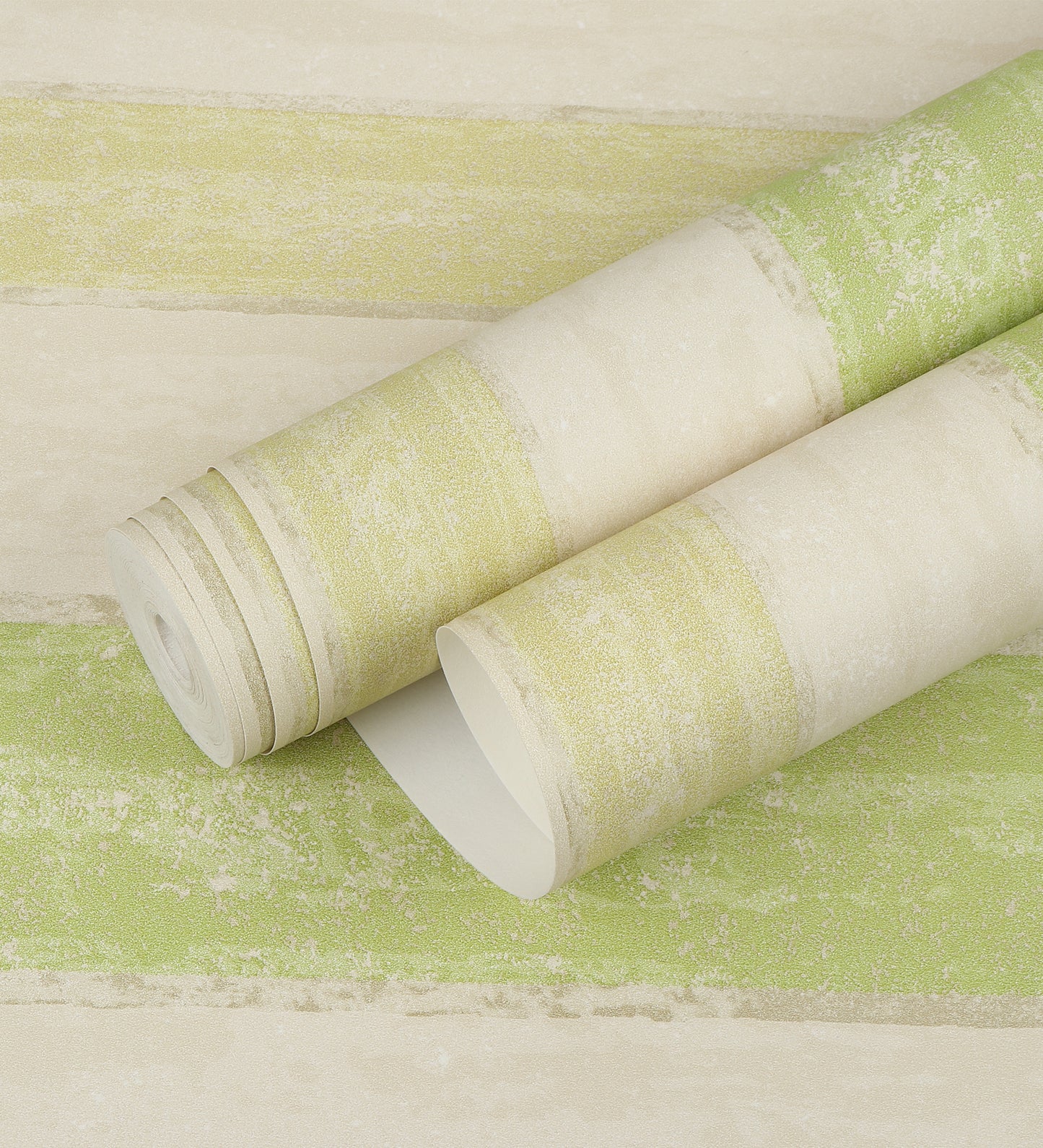 Flamenco Leafy Green Striped Design Wallpaper 320753