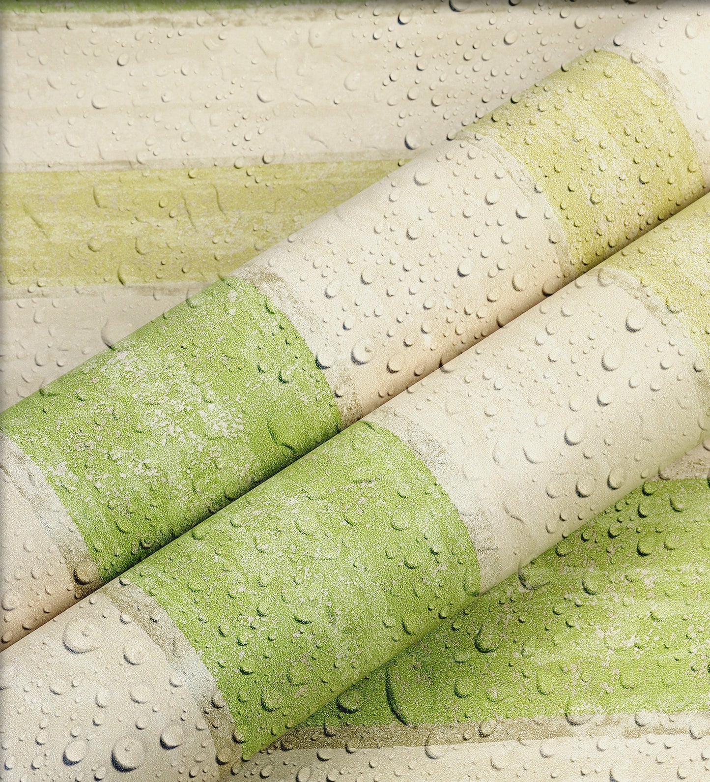 Flamenco Leafy Green Striped Design Wallpaper 320753