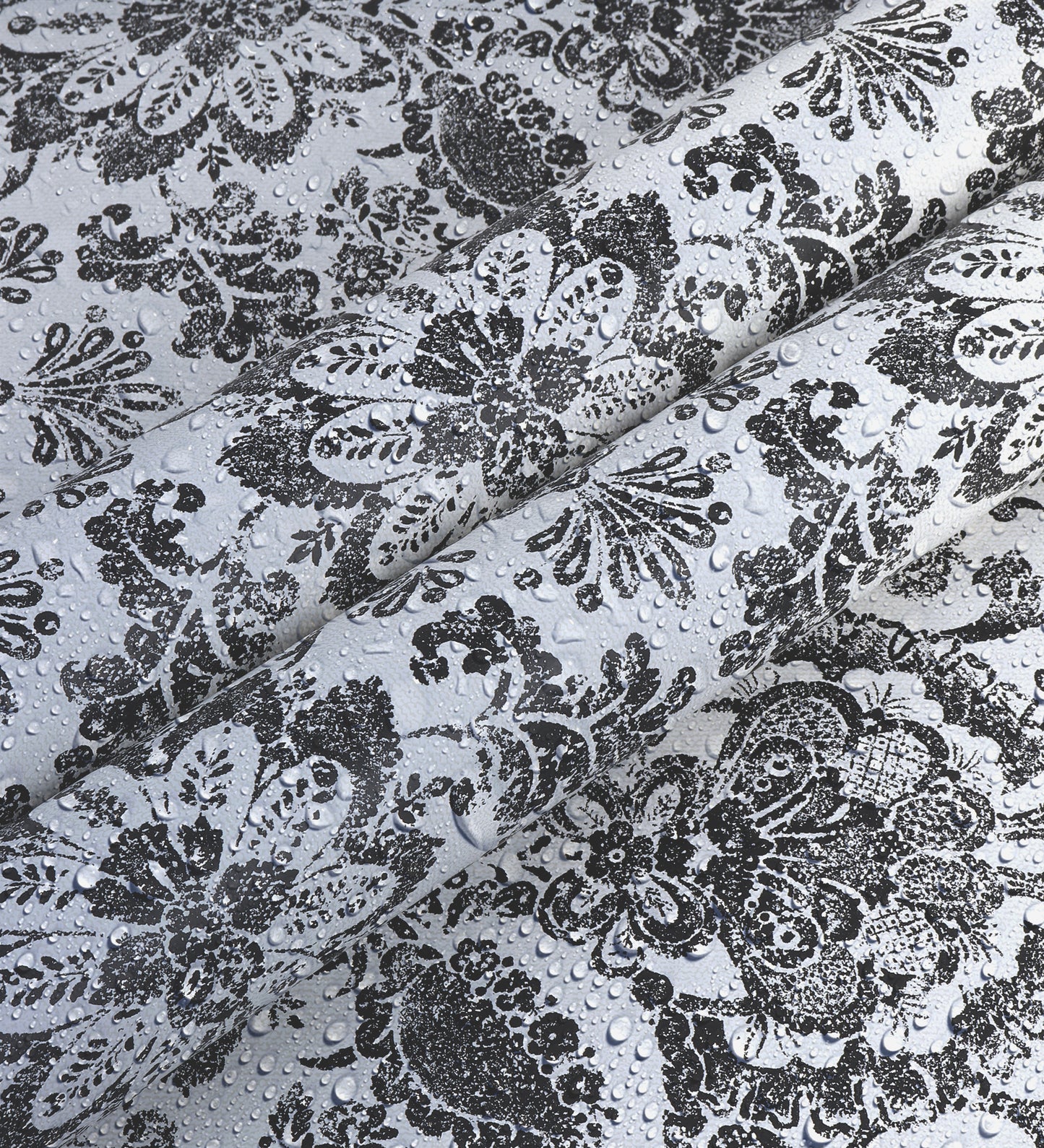 American Classic Black and White Baroque Wallpaper 330800
