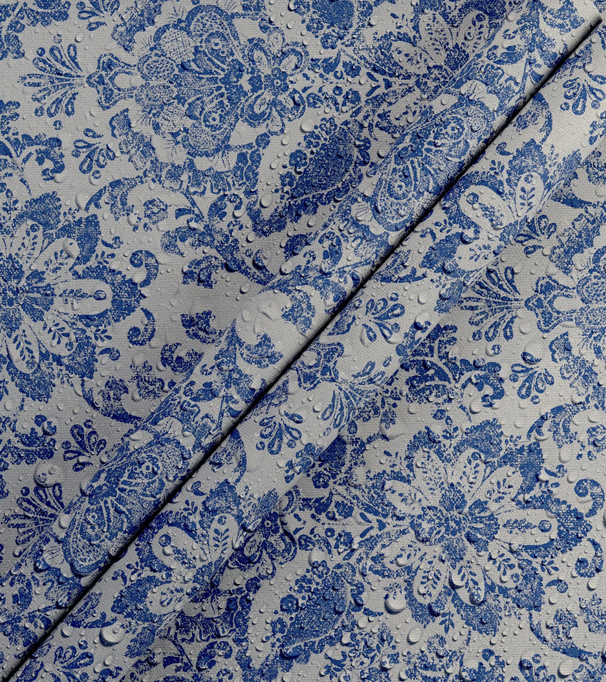 American Classic Azure Blue Baroque Wallpaper 330805