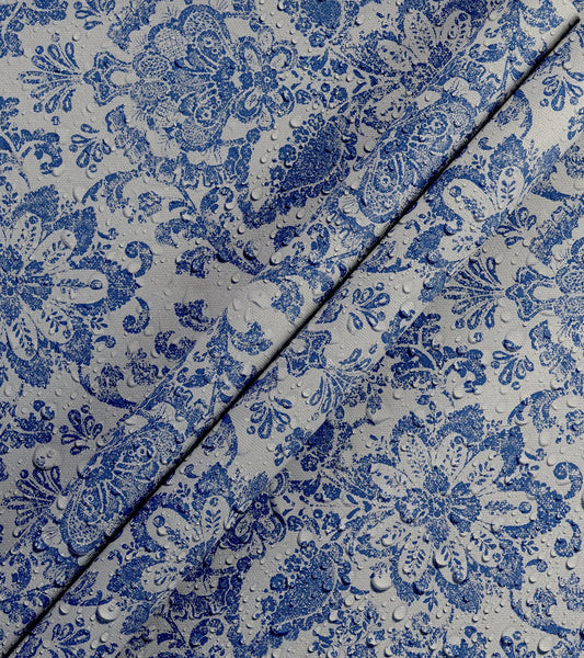 American Classic Azure Blue Baroque  Wallpaper 330805