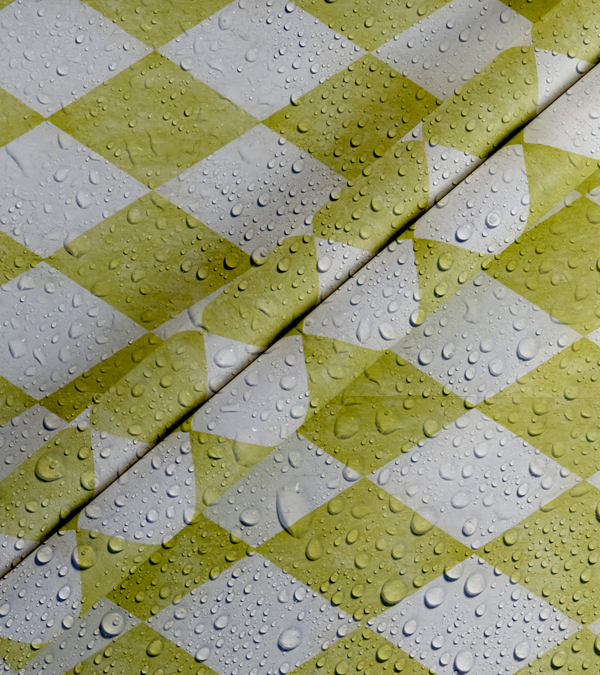 American Classic Green and White Harlequin Wallpaper 330837