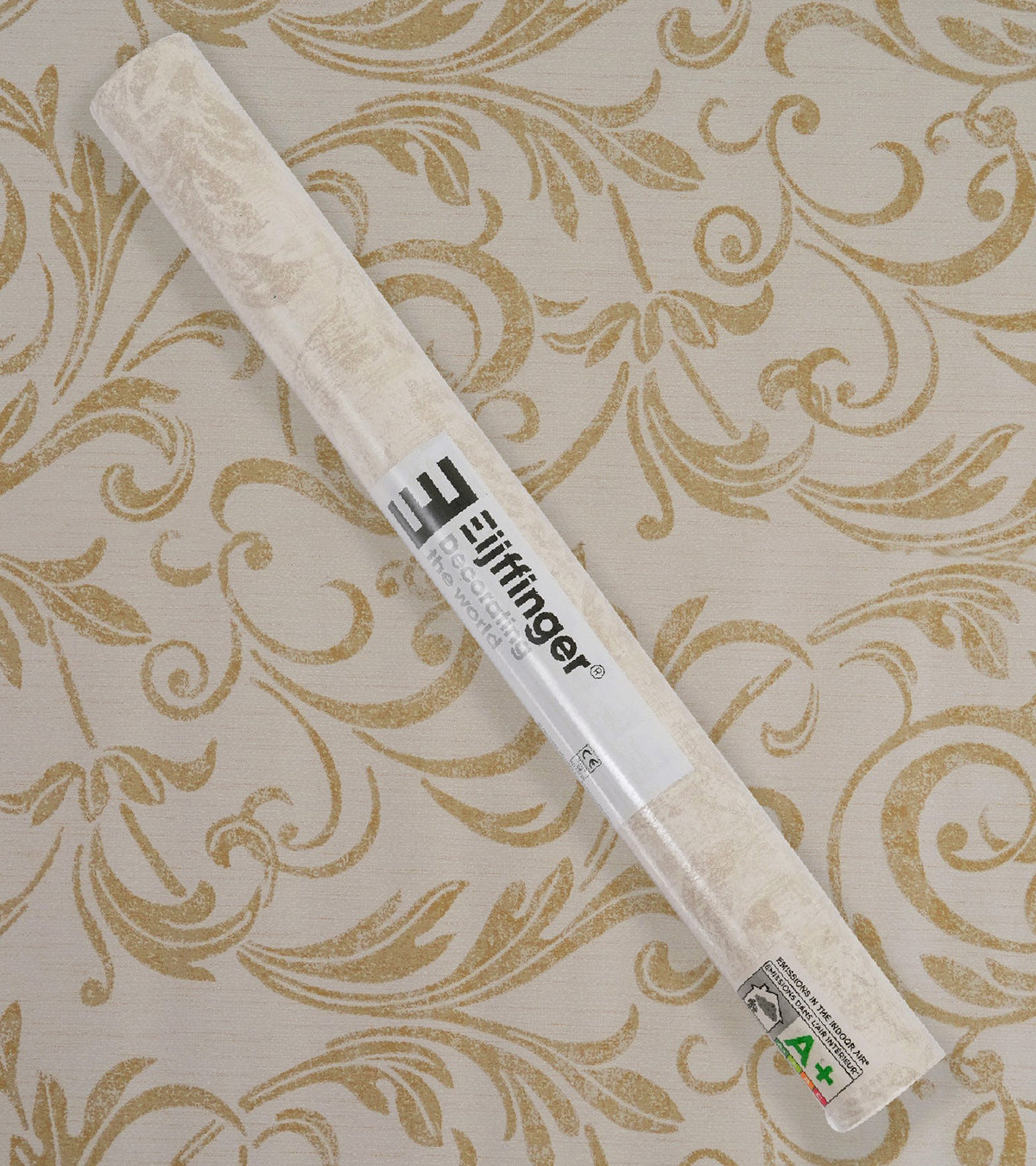 American Classic Off White Smudged Jacquard Wallpaper 330856
