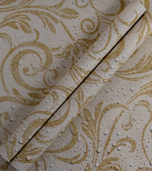 American Classic Off White Smudged Jacquard Wallpaper 330856