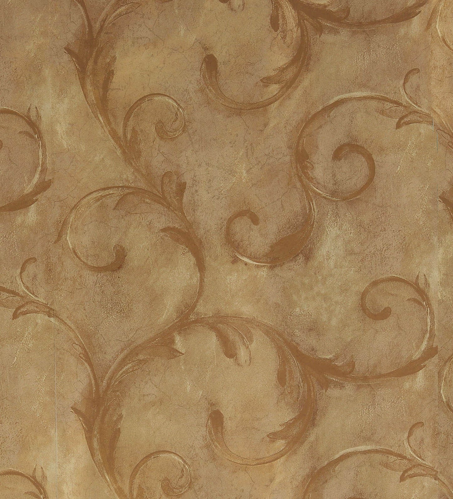 American Classic Jagged Gold Floral Swirls Wallpaper 330866