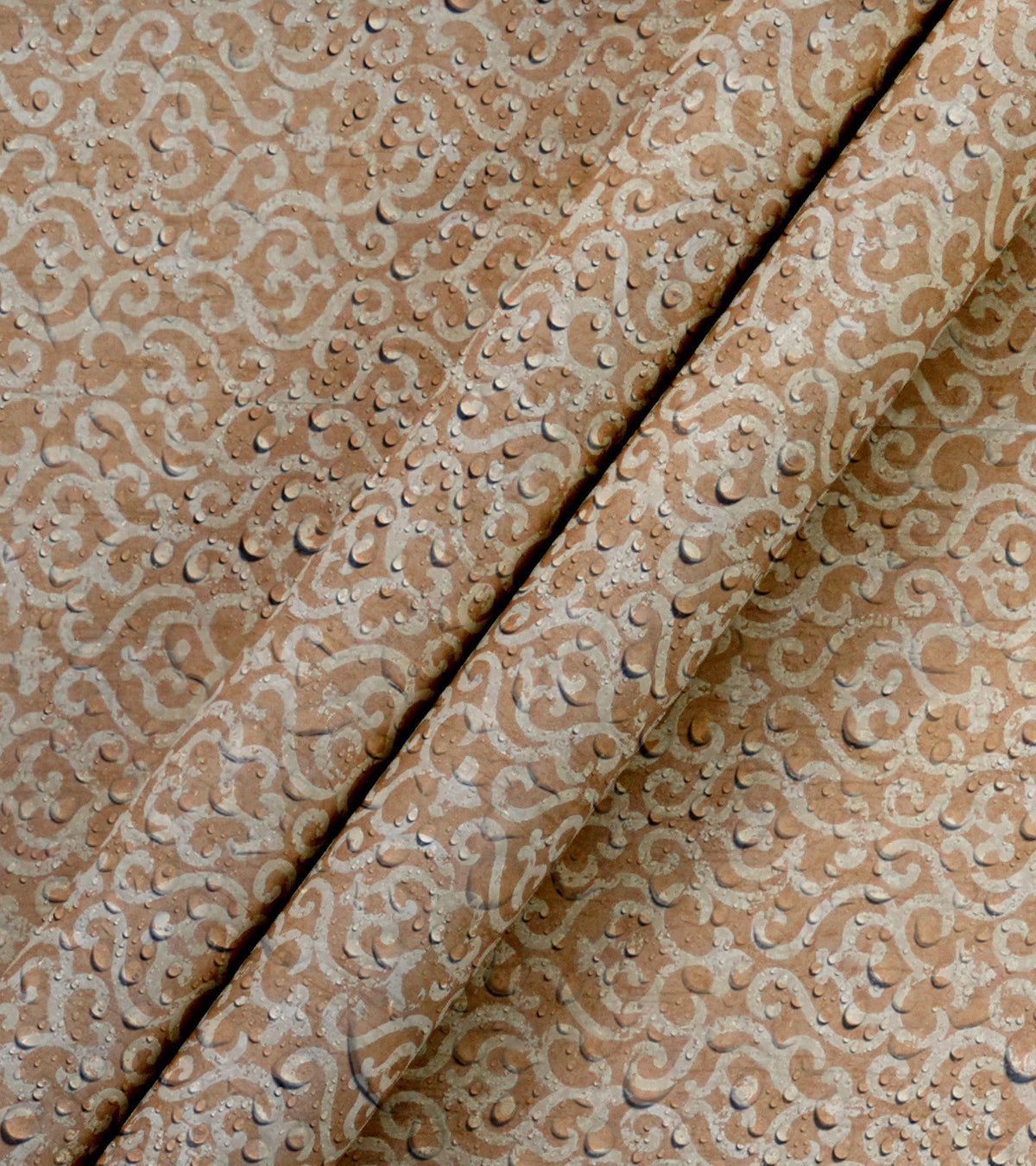 American Archive Rugged Brown Scroll Wallpaper 331754