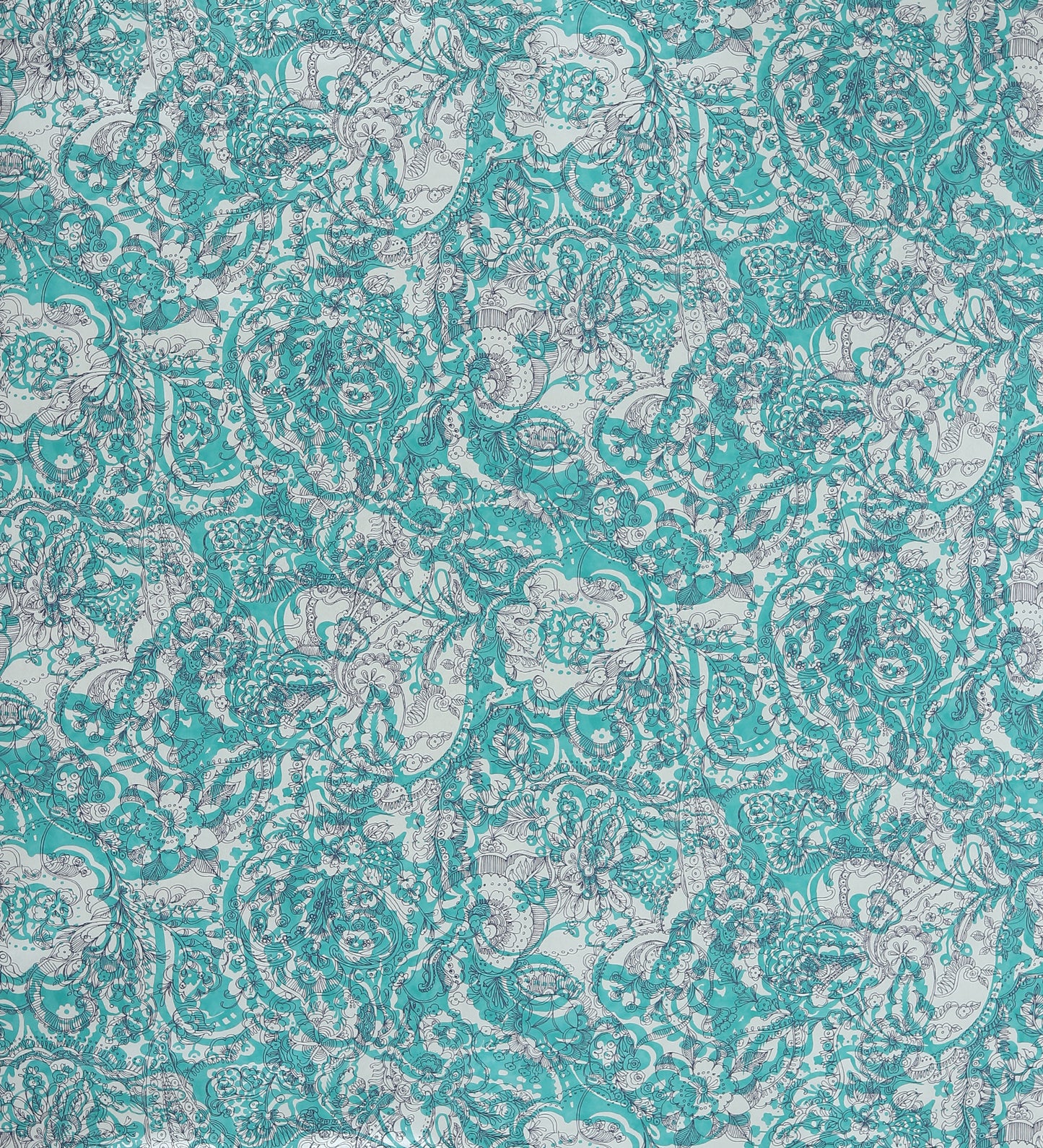Raval Greenish Blue Floral Design Wallpaper 341520