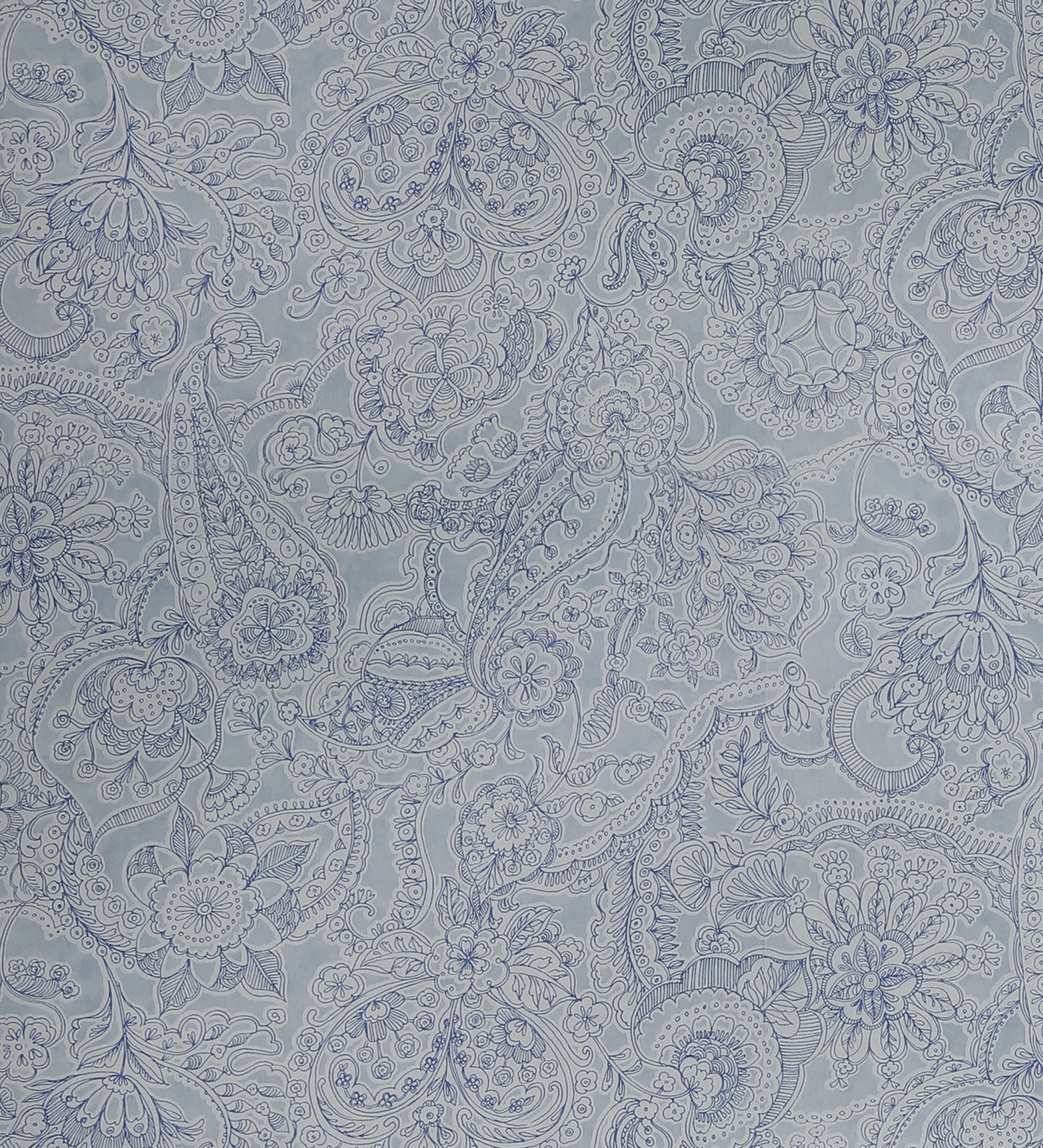 Raval Faded Blue Sketched Floral Design Wallpaper 341525