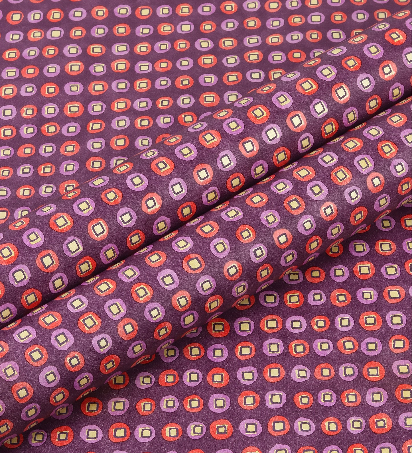 Raval Red & Purple Classic Dotted Circle Design Wallpaper 341541