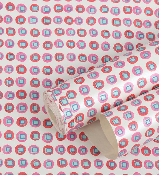 Raval Red & Pink Classic Dotted Circle Design Wallpaper 341542