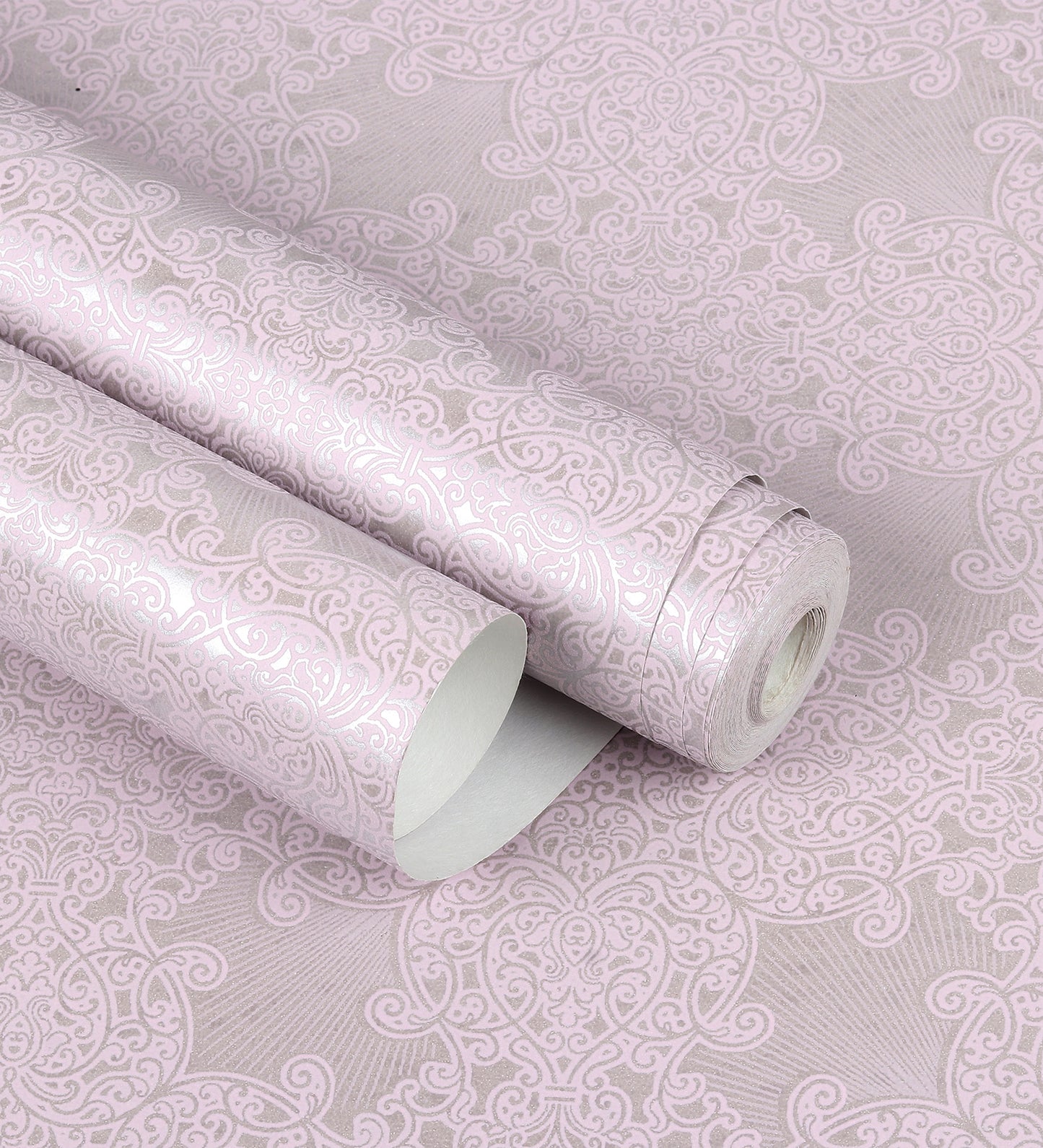 Whisper Pinkish Baroque Design Wallpaper 352055