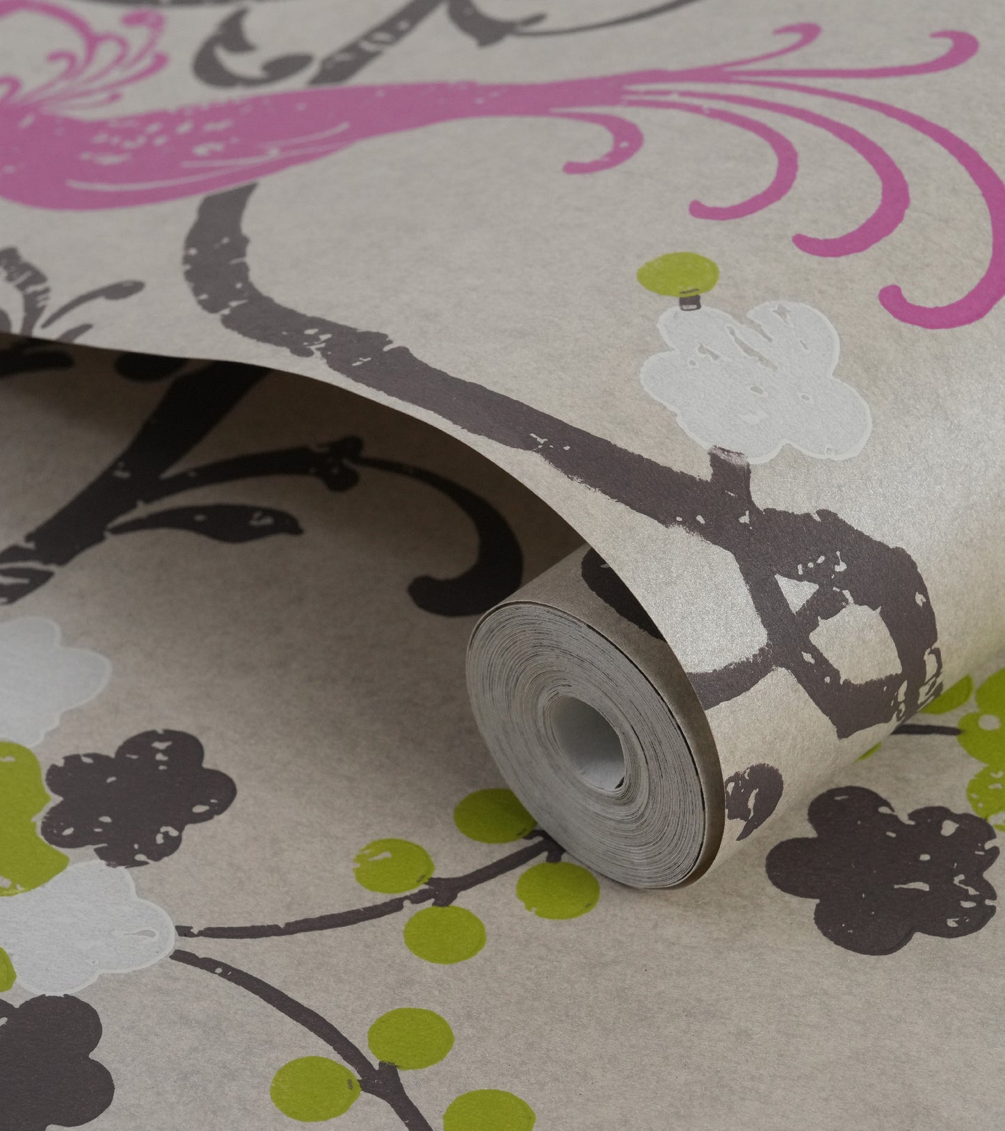 Flamenco Beige Floral Design Wallpaper 320722