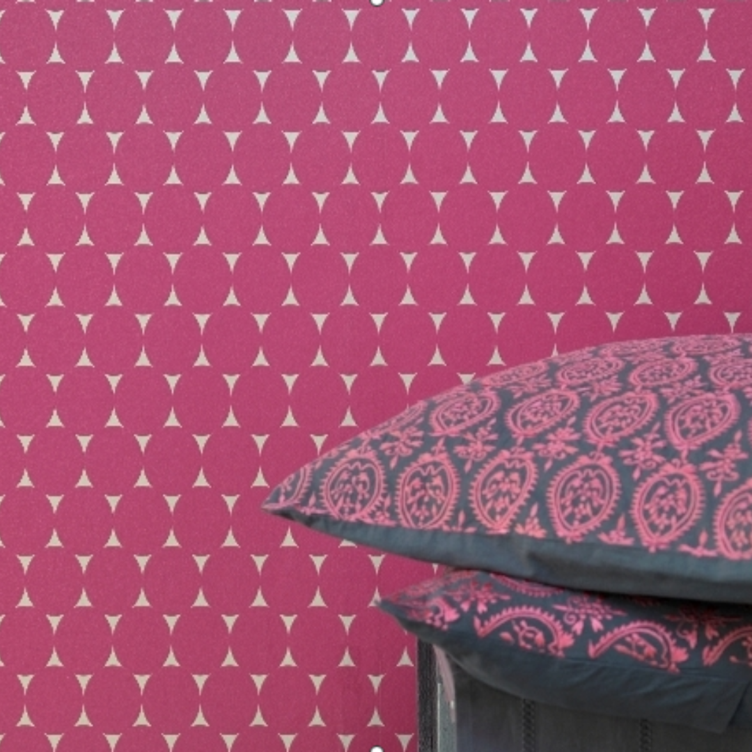 Gracia Magenta Pink Oval Mod Wallpaper 301253