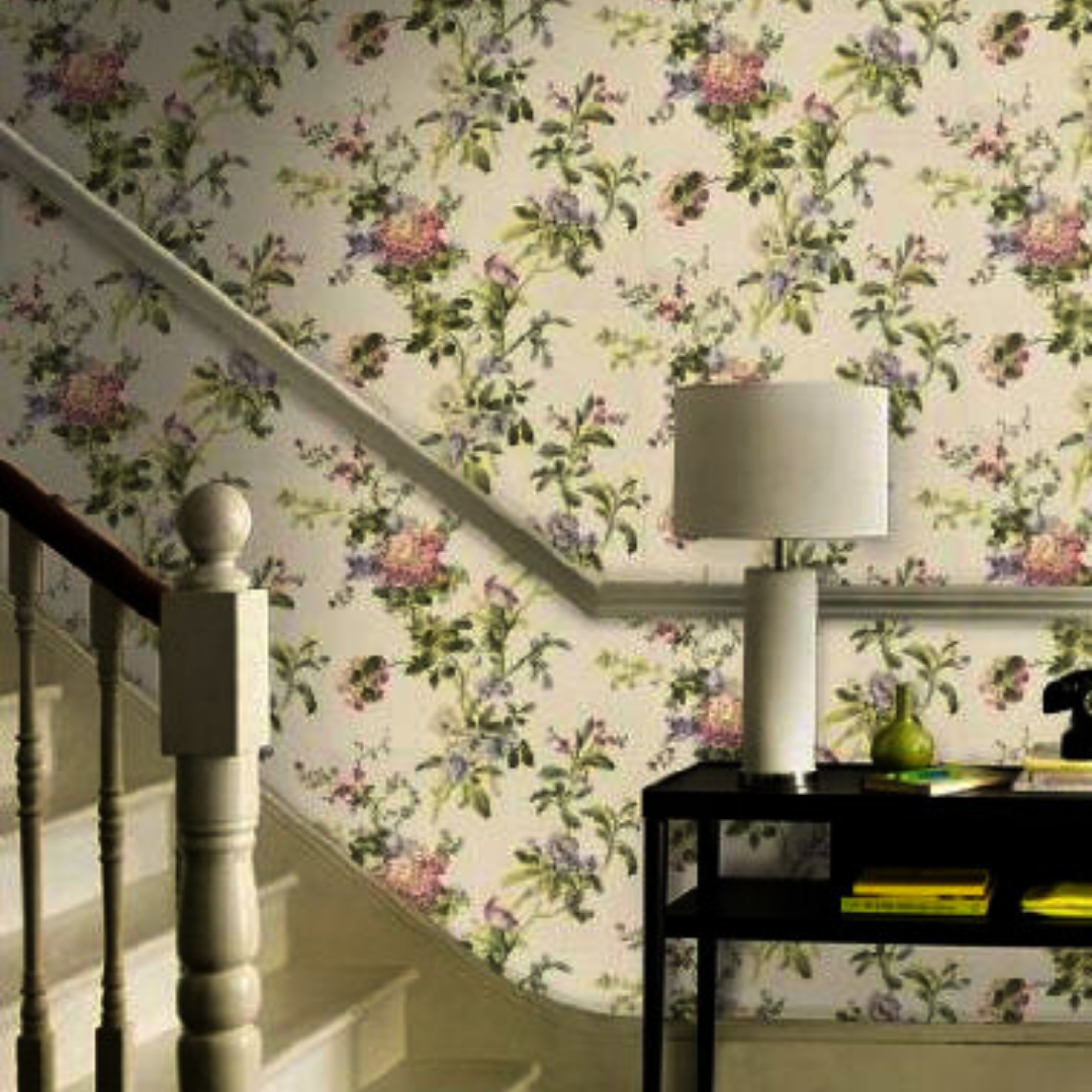 Lavender Dream Faded Violet Floral Design Wallpaper 322330