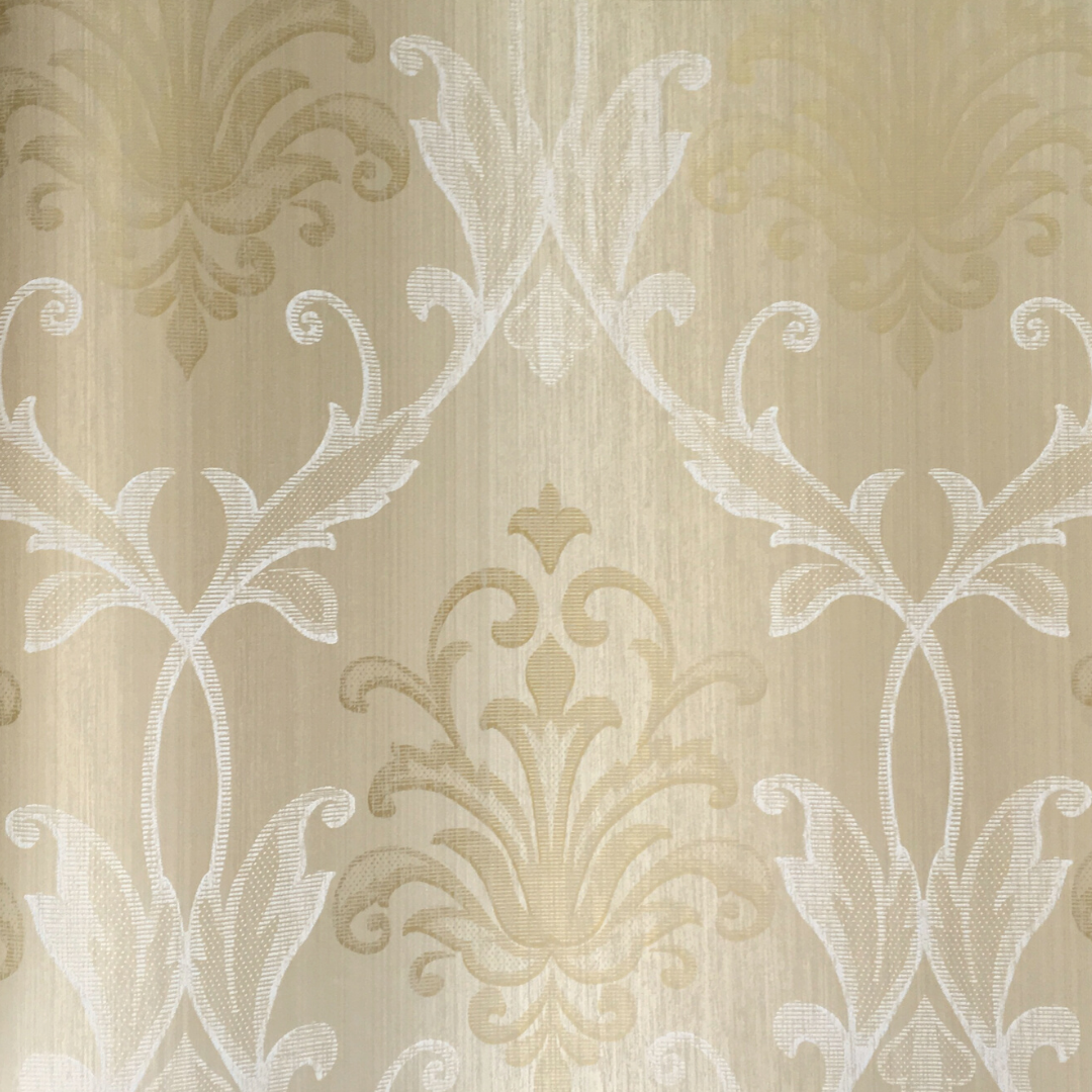 American Archive Brown Modern Damask Wallpaper 331792