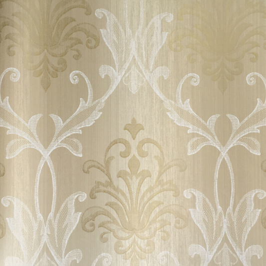 American Archive Brown Modern Damask Wallpaper 331792