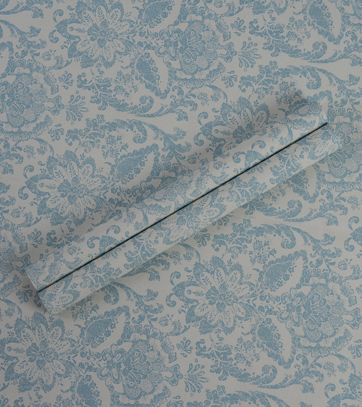 American Classic Cerulean Blue Baroque Wallpaper 330803