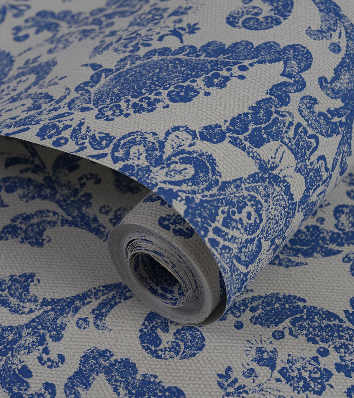 American Classic Azure Blue Baroque Wallpaper 330805