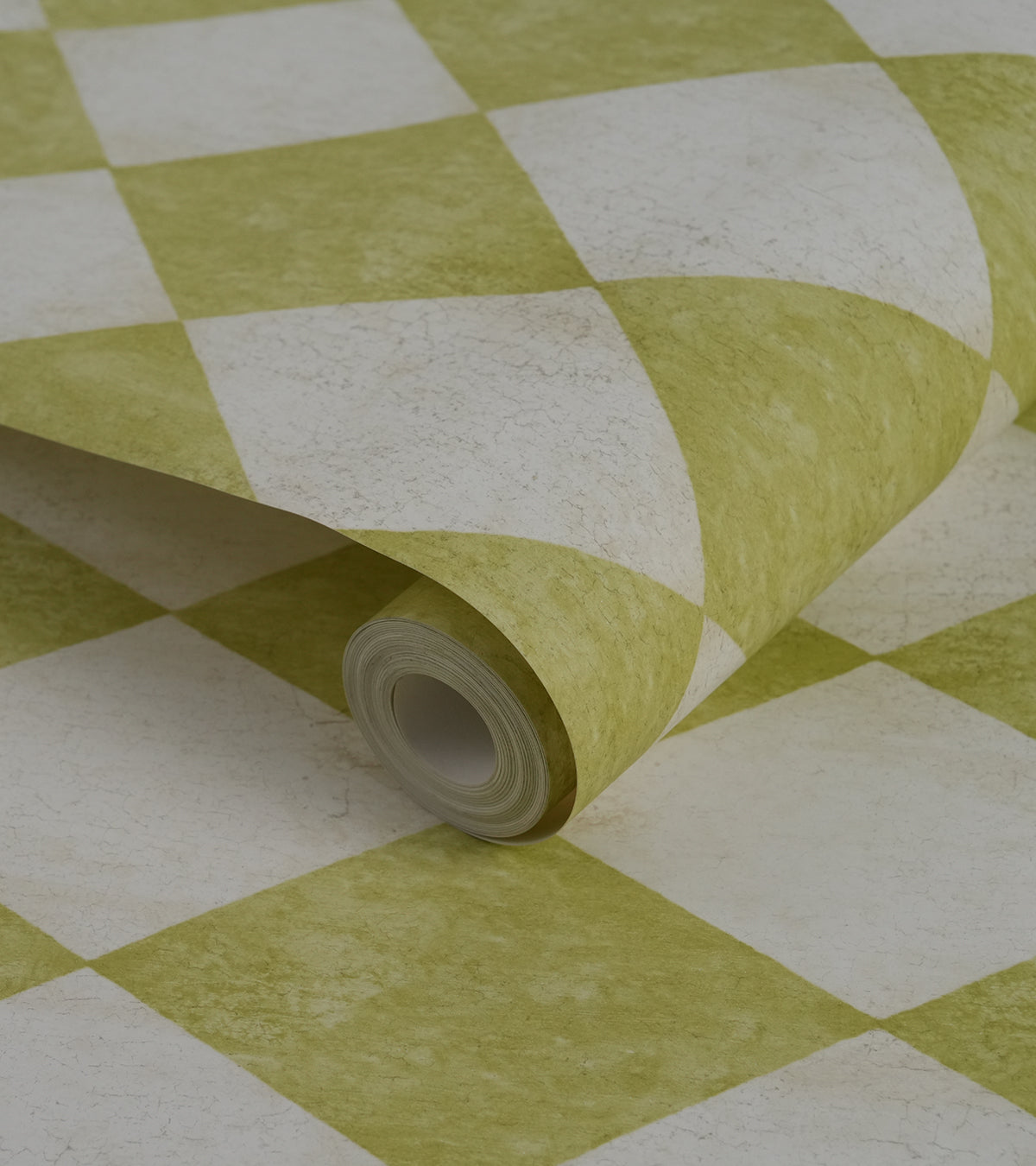 American Classic Green and White Harlequin Wallpaper 330837