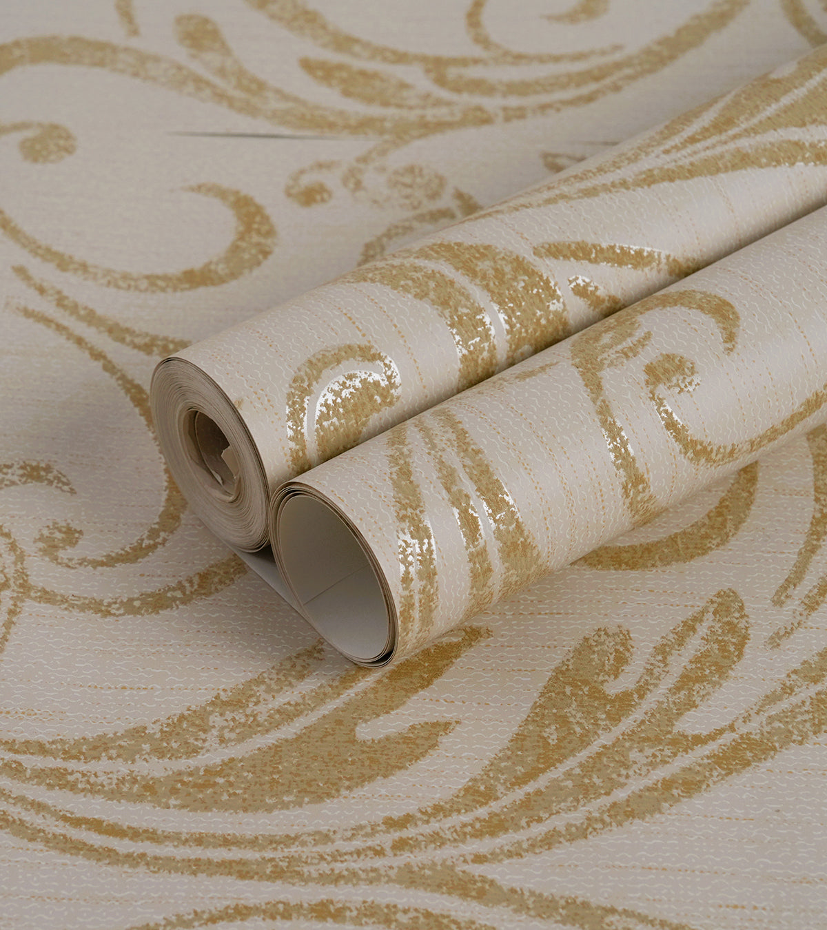 American Classic Off White Smudged Jacquard Wallpaper 330856