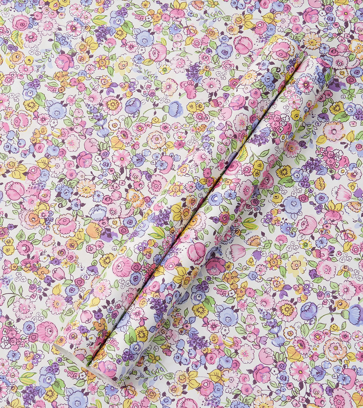 Raval Cherry Red, Yellow & Violet Floral Design Wallpaper 341531