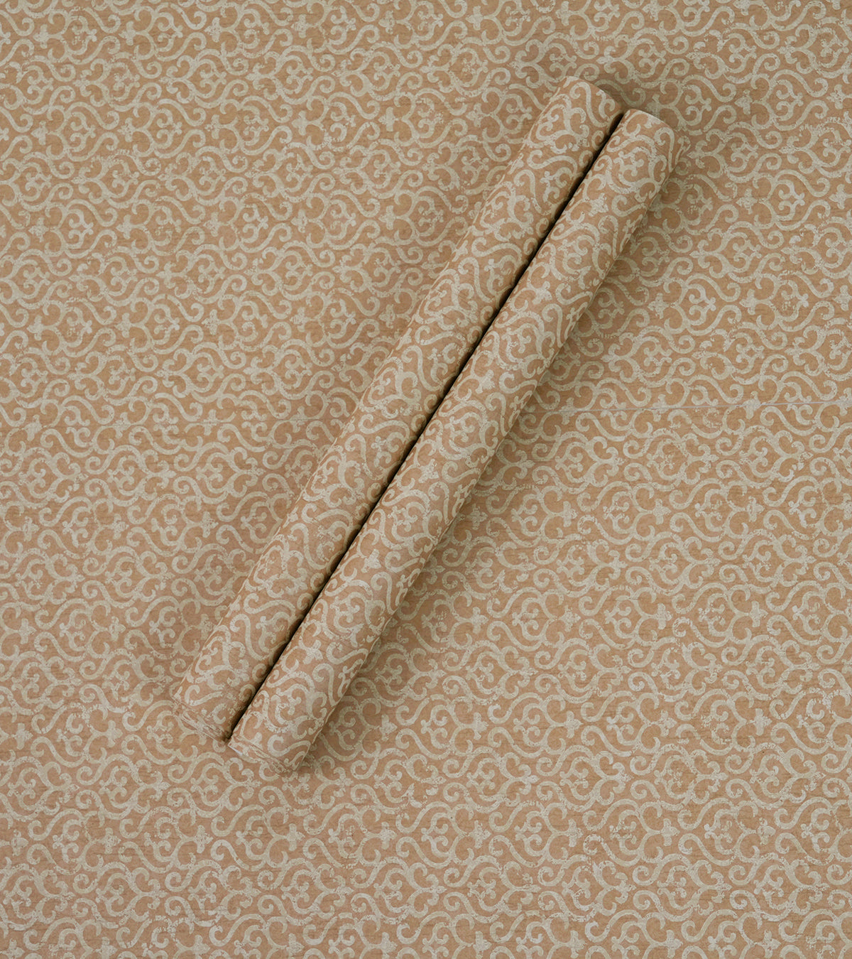 American Archive Rugged Brown Scroll Wallpaper 331754