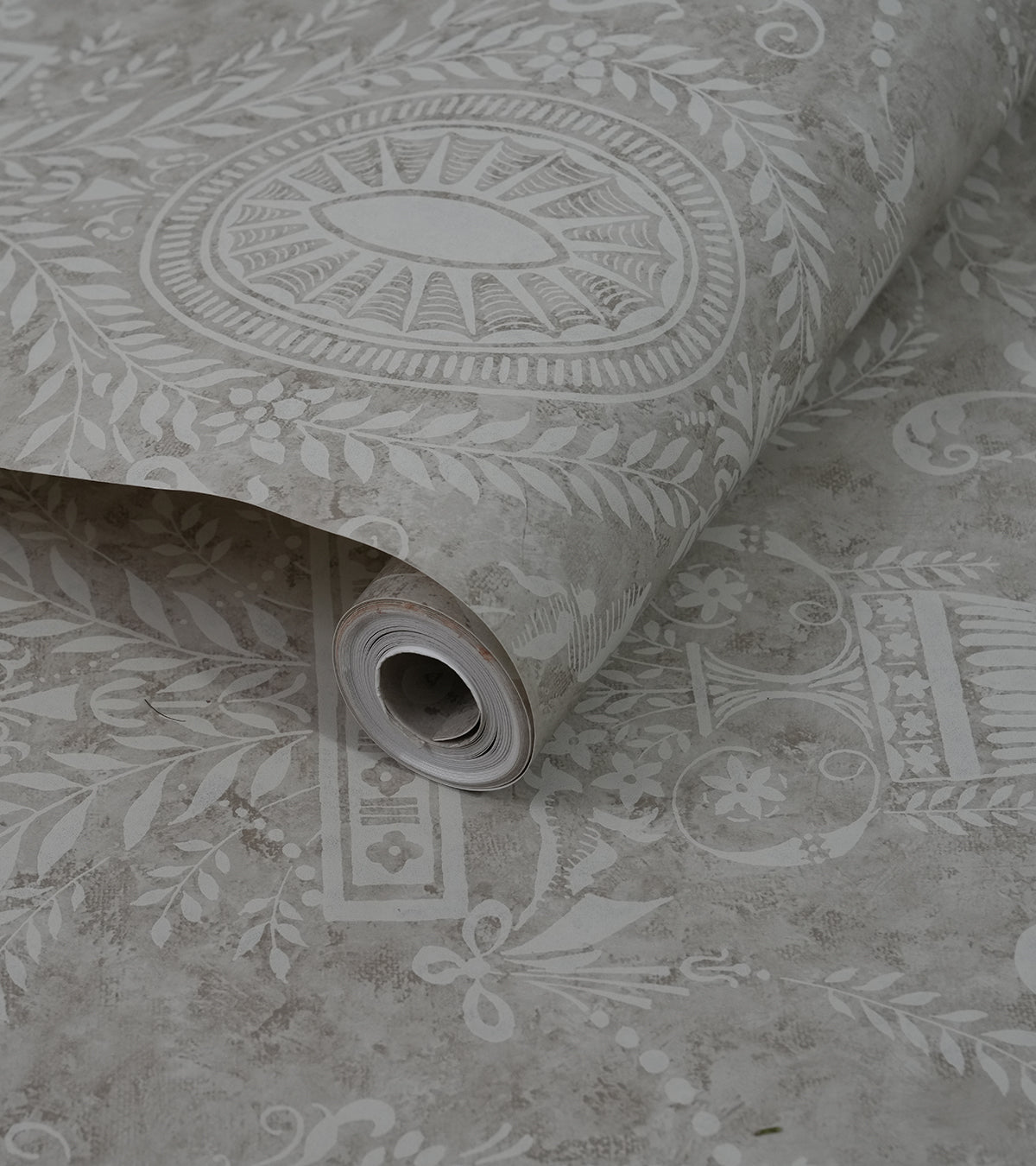 American Classic Dirt Brown Contemporary Moire Wallpaper 330846