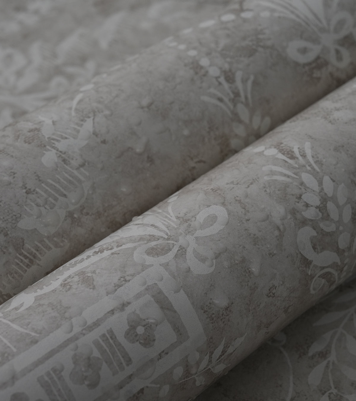 American Classic Dirt Brown Contemporary Moire Wallpaper 330846